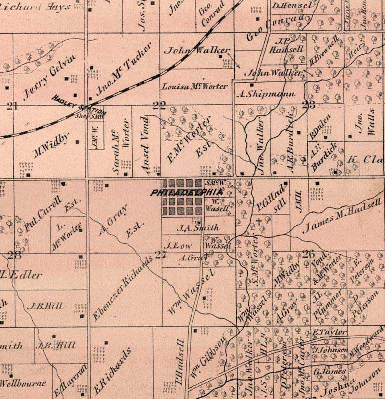 Map Document Showing New Philadelphia