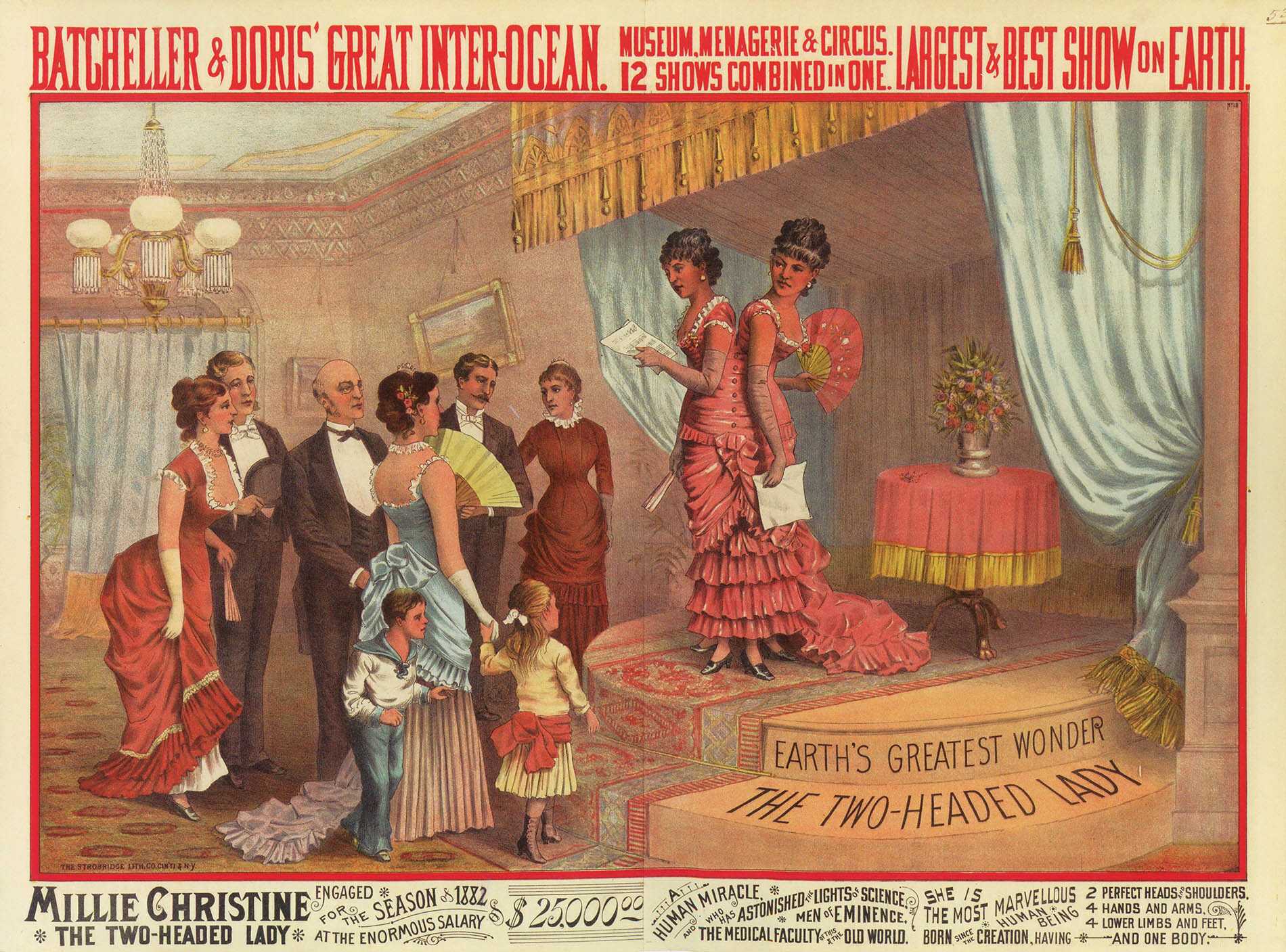 Color advertisement for show including Mille Christine McCoy performance