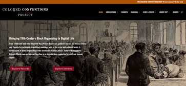 A screenshot of a website with the cover image of an illustration of Freedmen's Bureau.