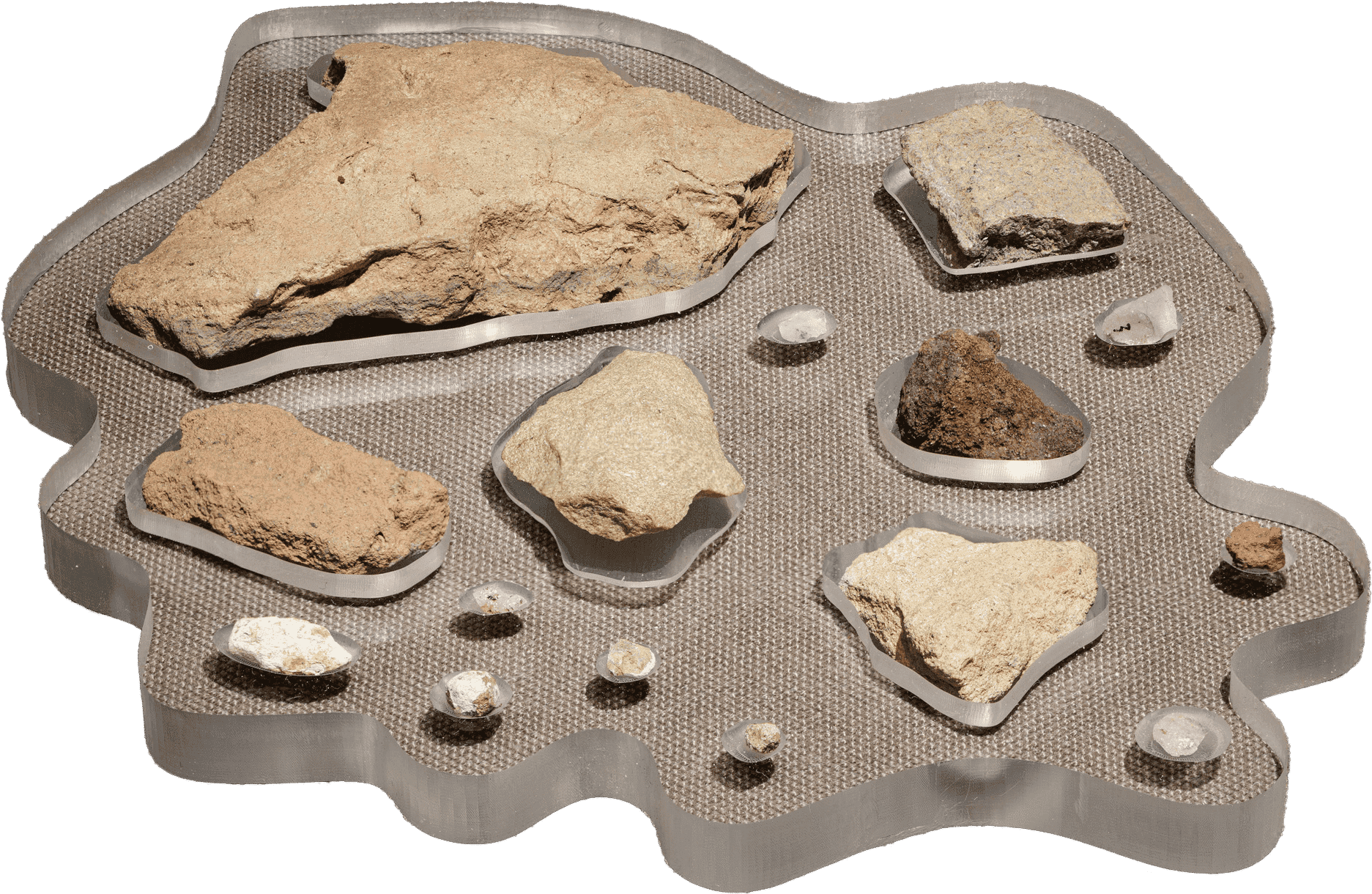 Photograph of a group of artifacts from the Great Dismal Swamp National Wildlife Refuge