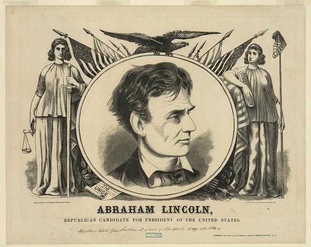 Poster for Lincoln's 1860 Presidential campaign