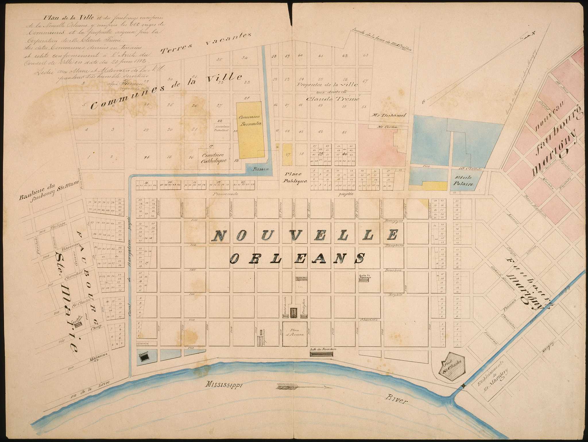 Map of Nouvelle Orleans, 1870s