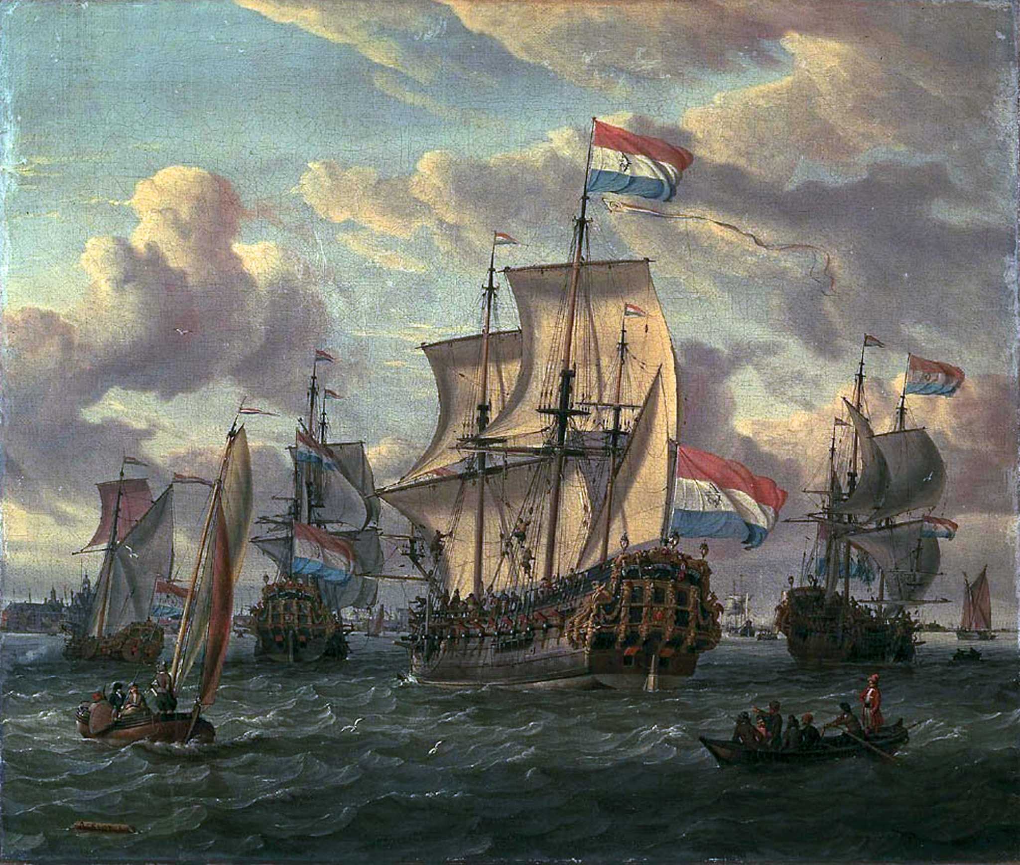 Illustration of Dutch sailing ship used in slave trade
