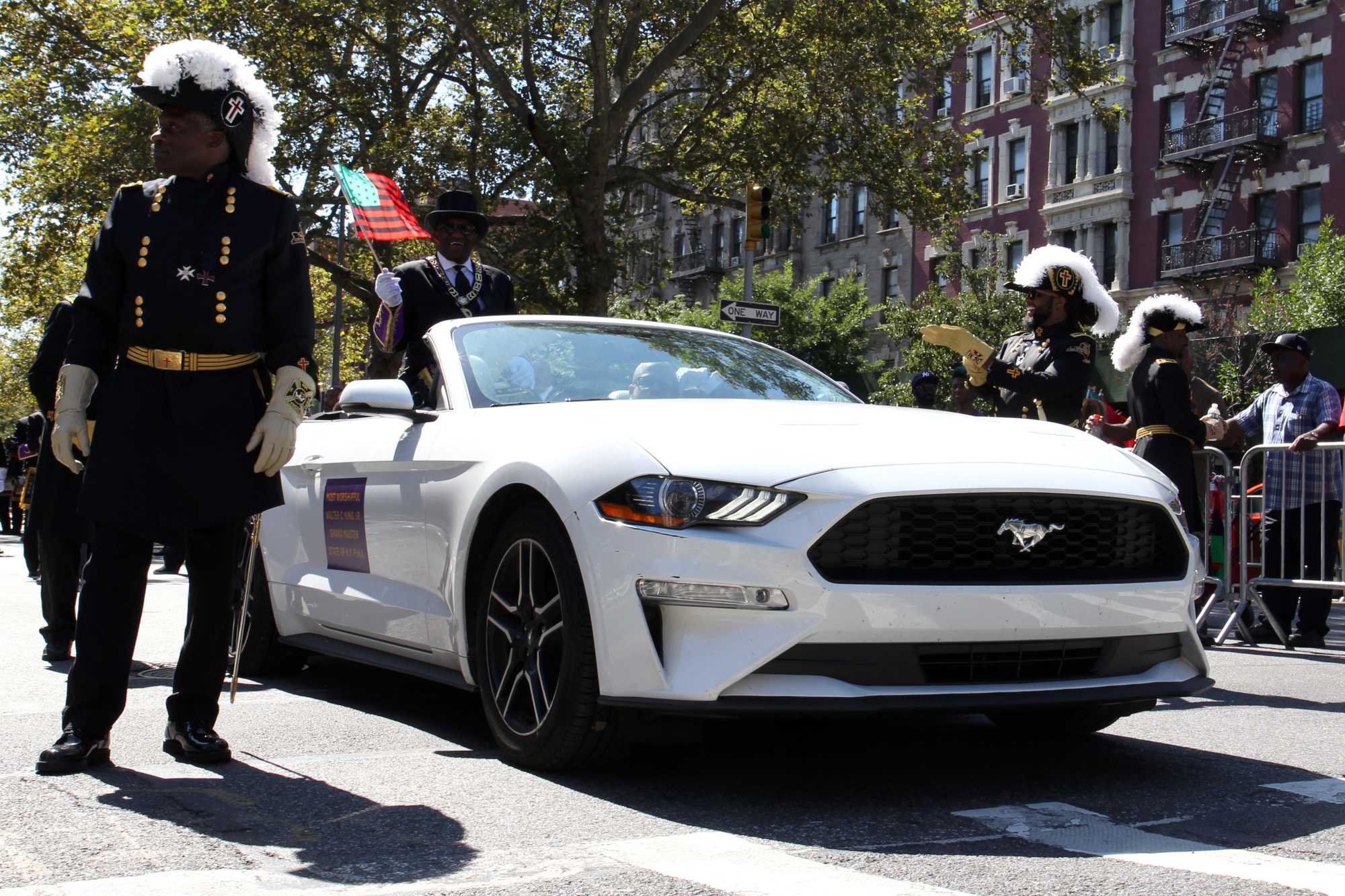 Photograph of Prince Hall Masons in the African American Day Parade