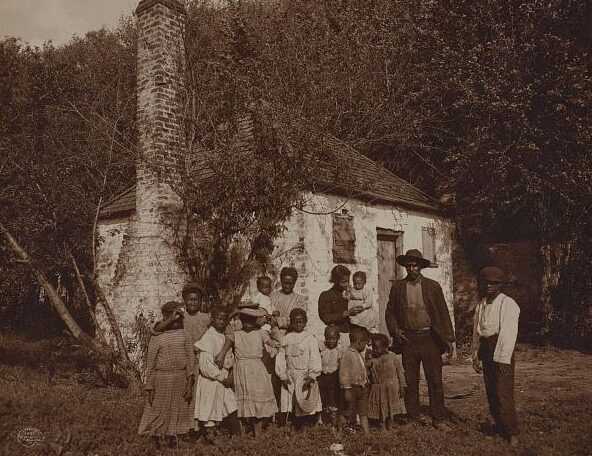 Photograph of A Black Family at the Hermitage Plantation, Savannah, GA