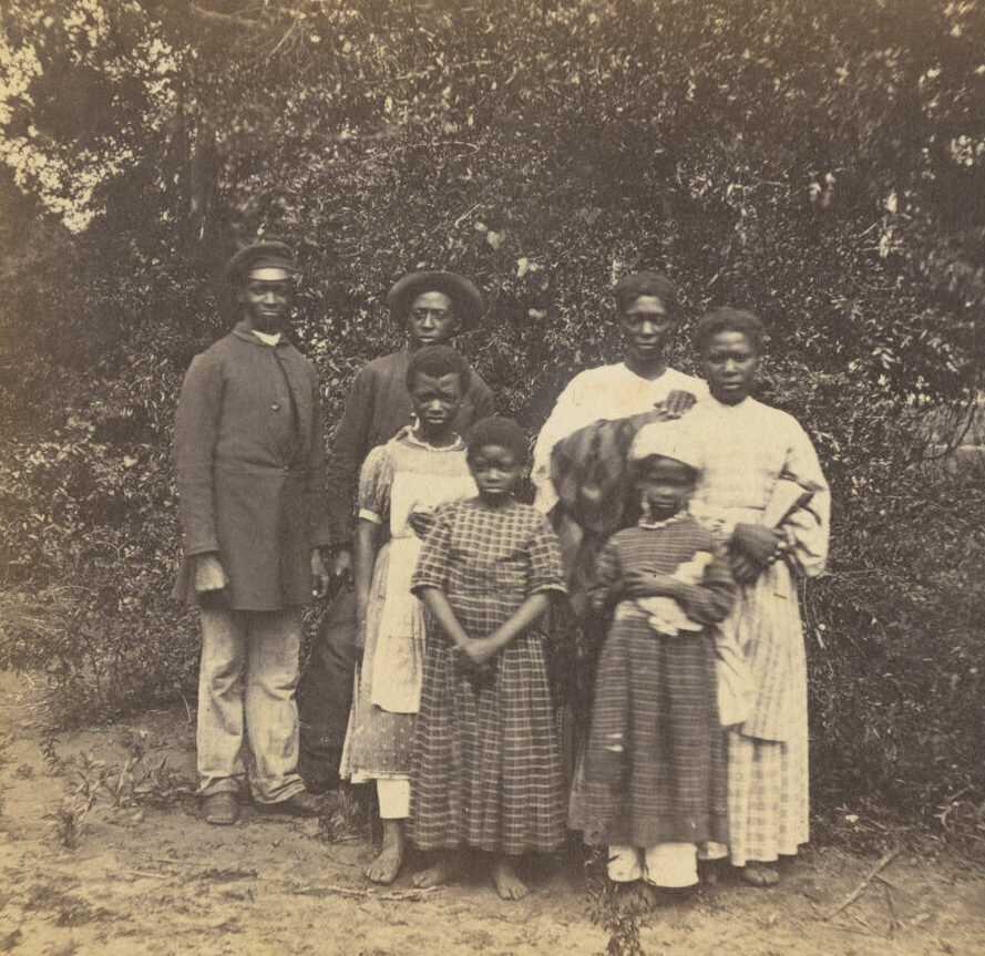 Photograph of enslaved family, St. Helena Island, South Carolina