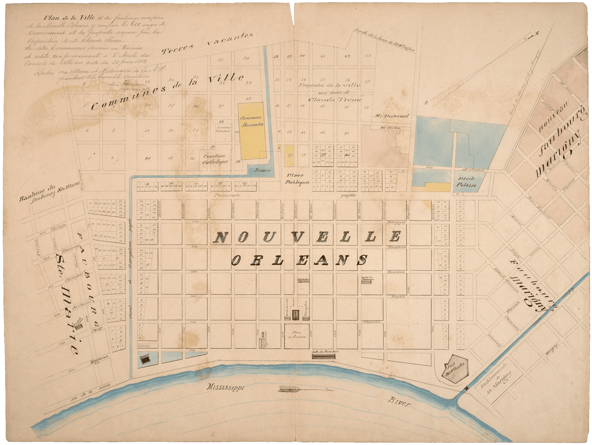 Map of Nouvelle Orleans, 1870s