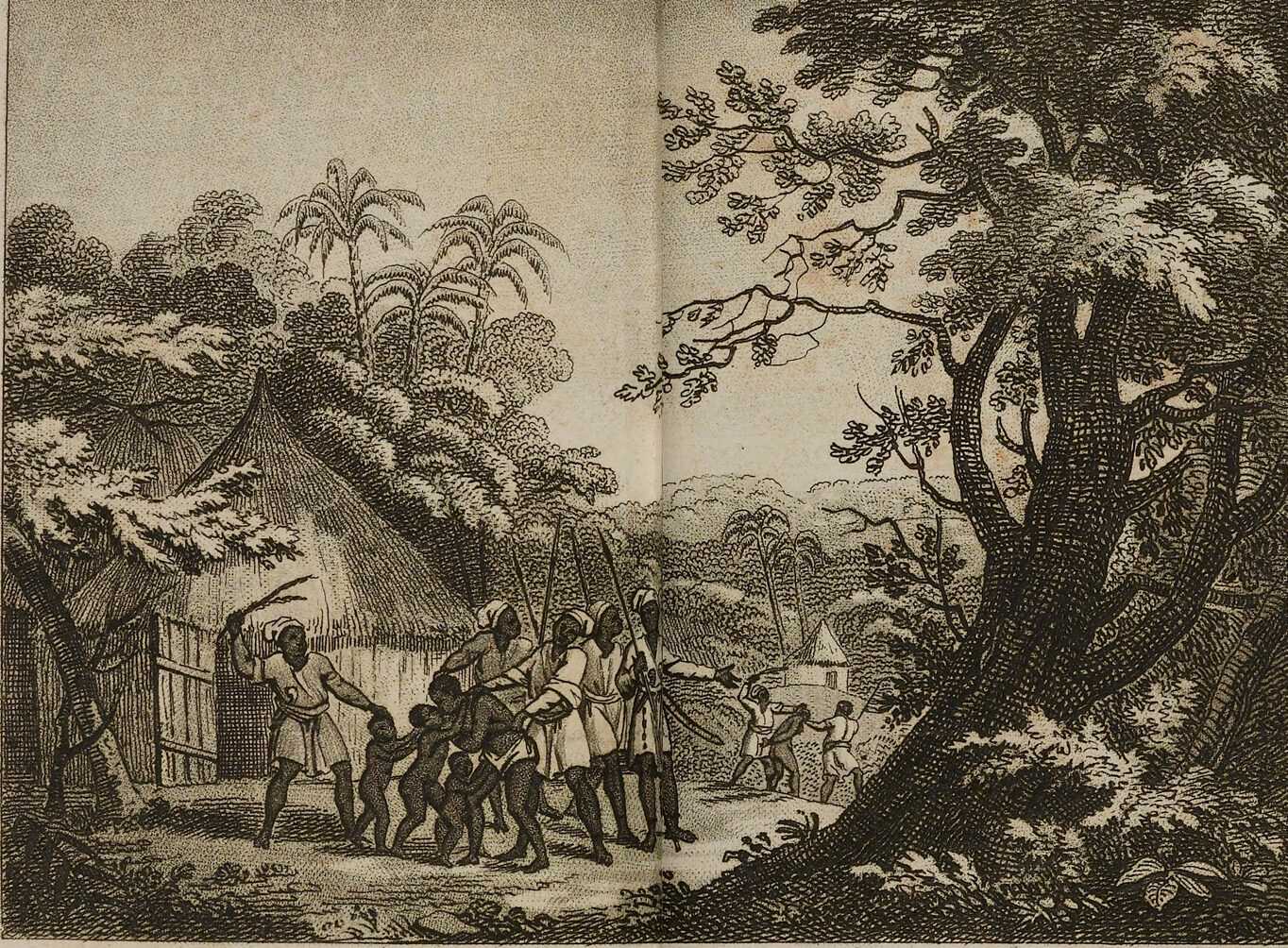 Illustration of Africans being taken by traders