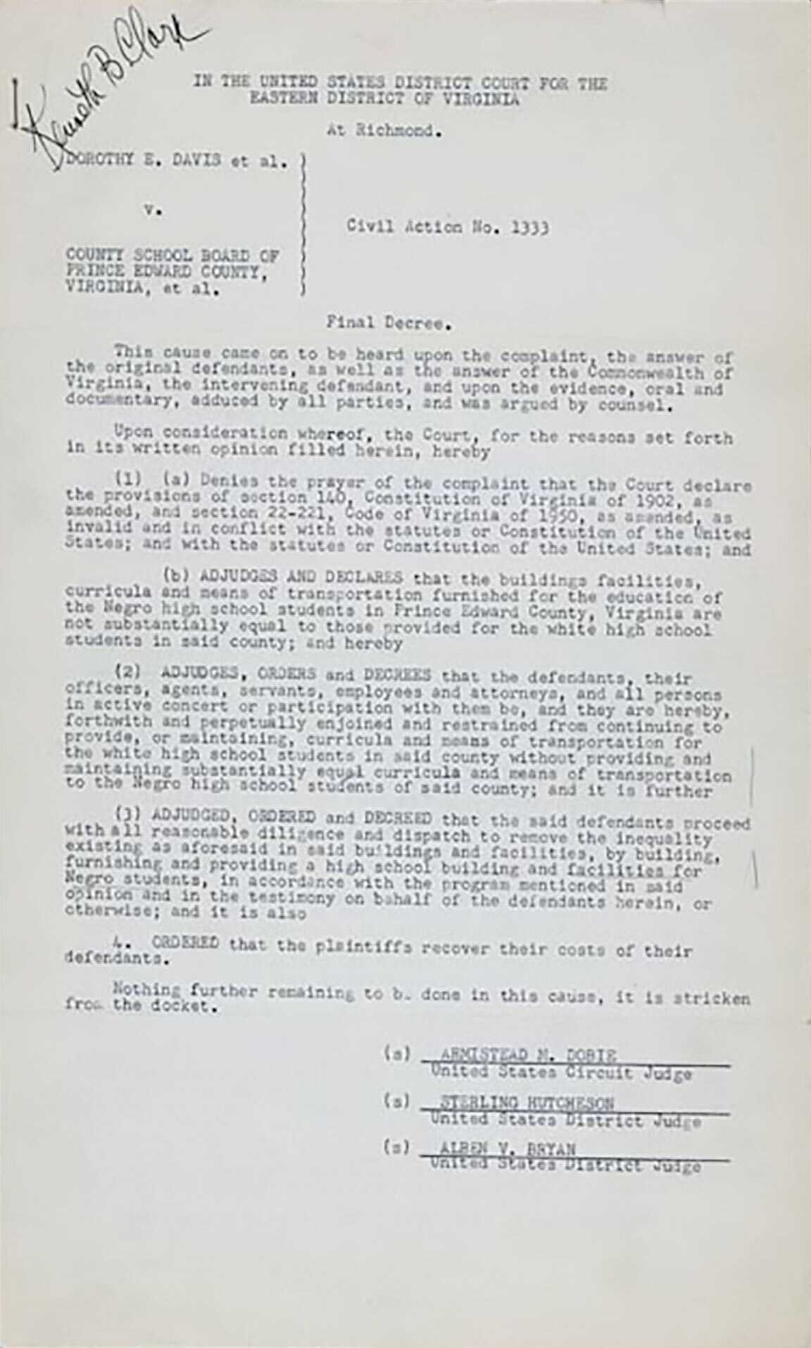 Image of Davis v. County School Board of Prince Edward County document