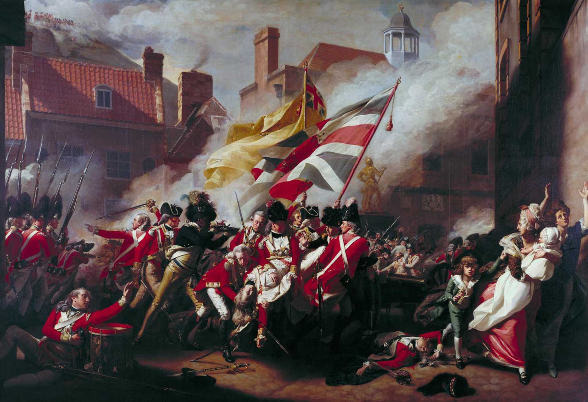 Painting depicting the death of Major Peirson