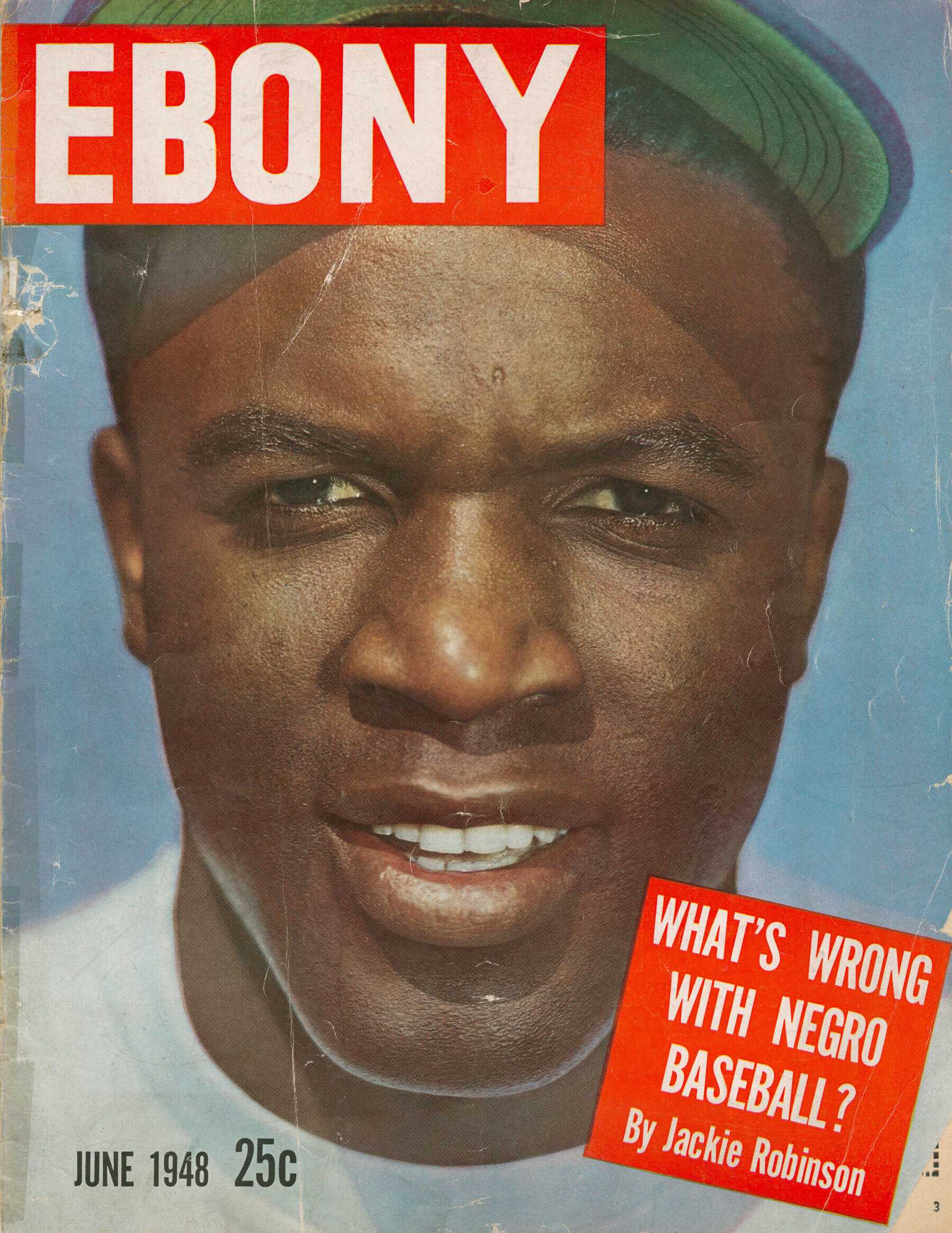 The June 1948 issue of Ebony magazine featuring a cover story written by Jackie Robinson.