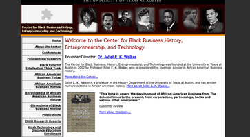 Center for Black Business History, Entrepreneurship, and Technology site screenshot