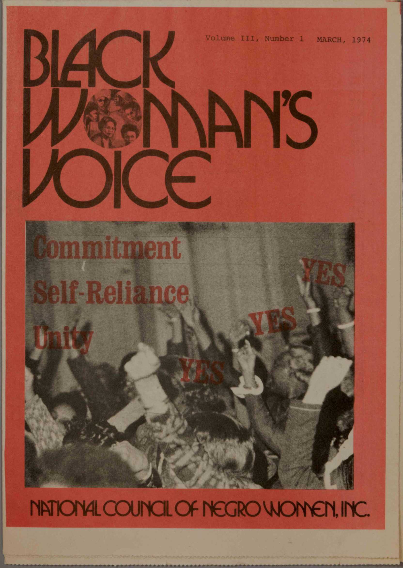 Cover of Black Woman's Voice, Vol. III, No. 1. March, 1974