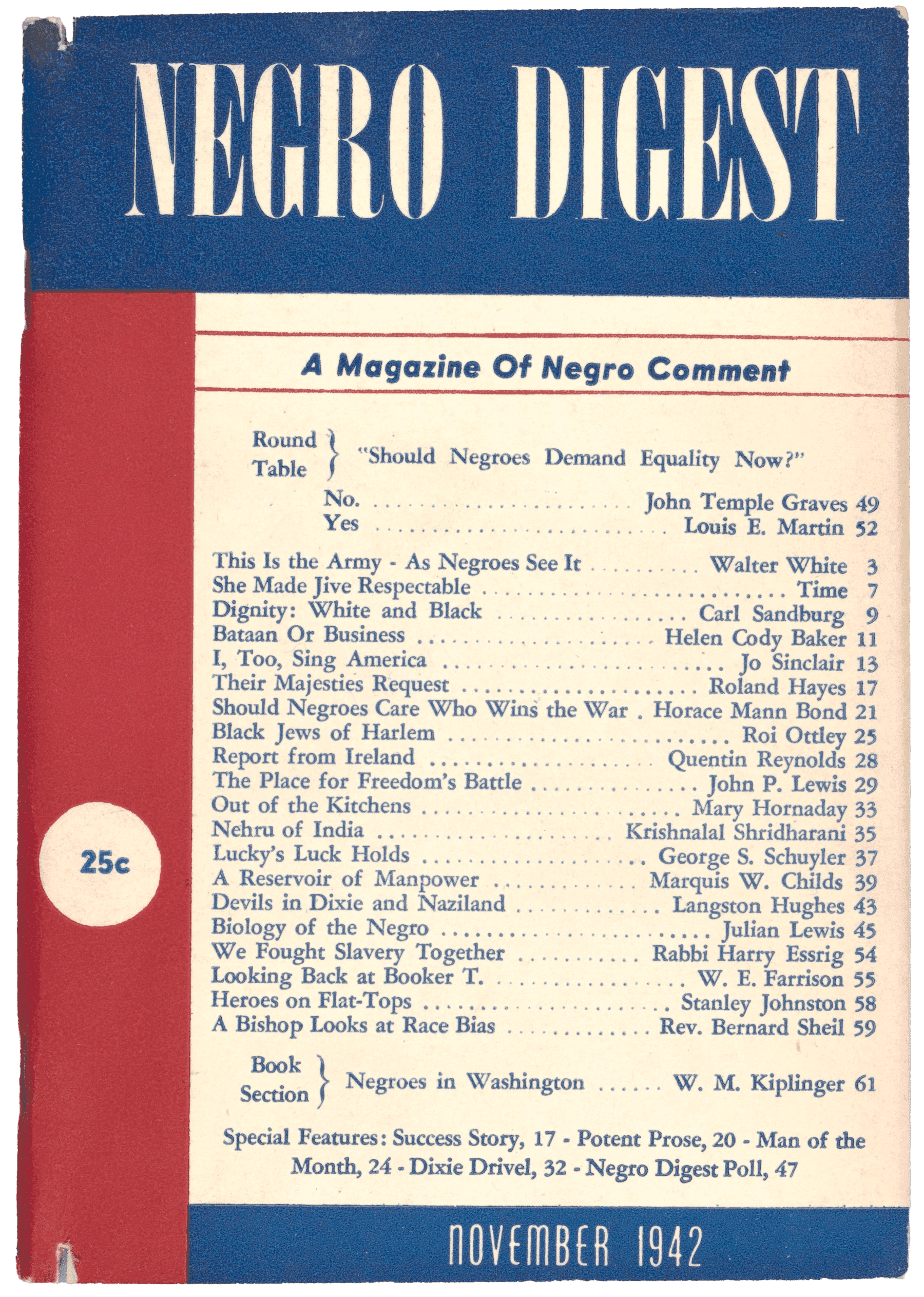 Negro Digest, volume 1, number 1 (first issue).