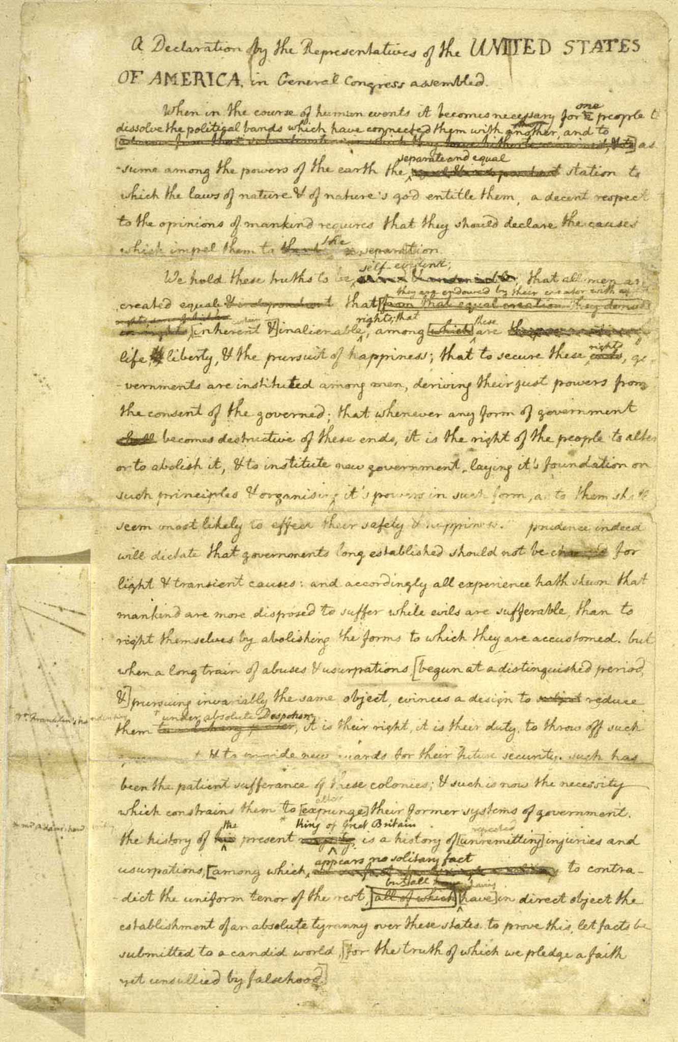Image of page of Declaration of Independence