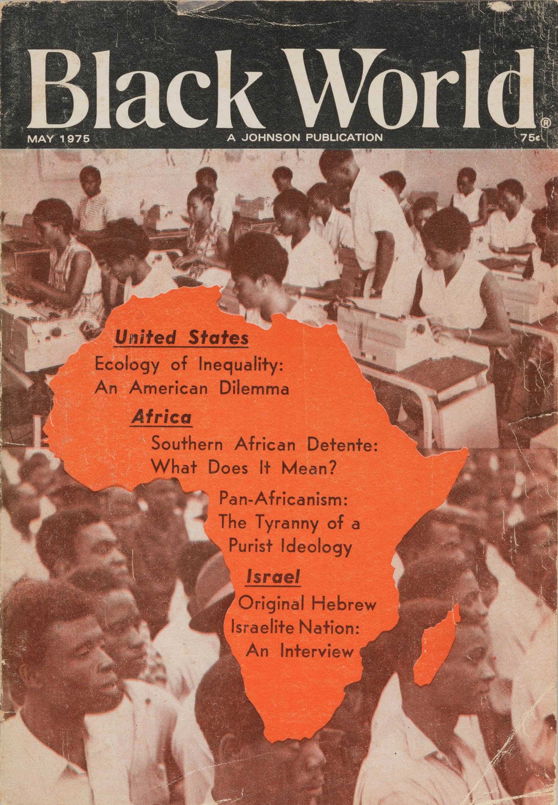 The May 1975 issue of Black World magazine.