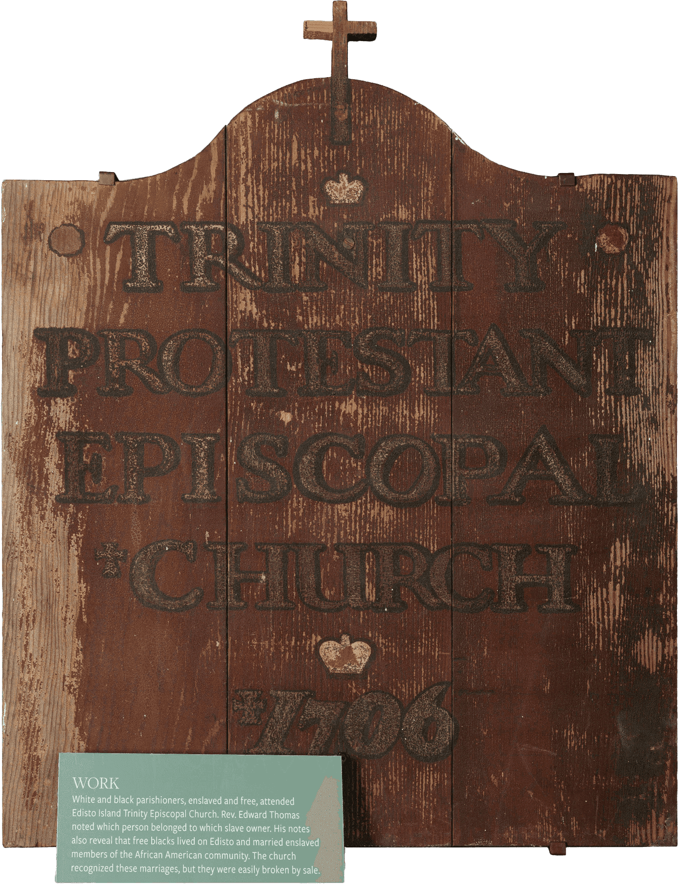 Photograph of Trinity Episcopal Church Sign, Edisto Island, South Carolina
