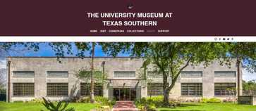 Screenshot from The University Museum at Texas Southern webpage.