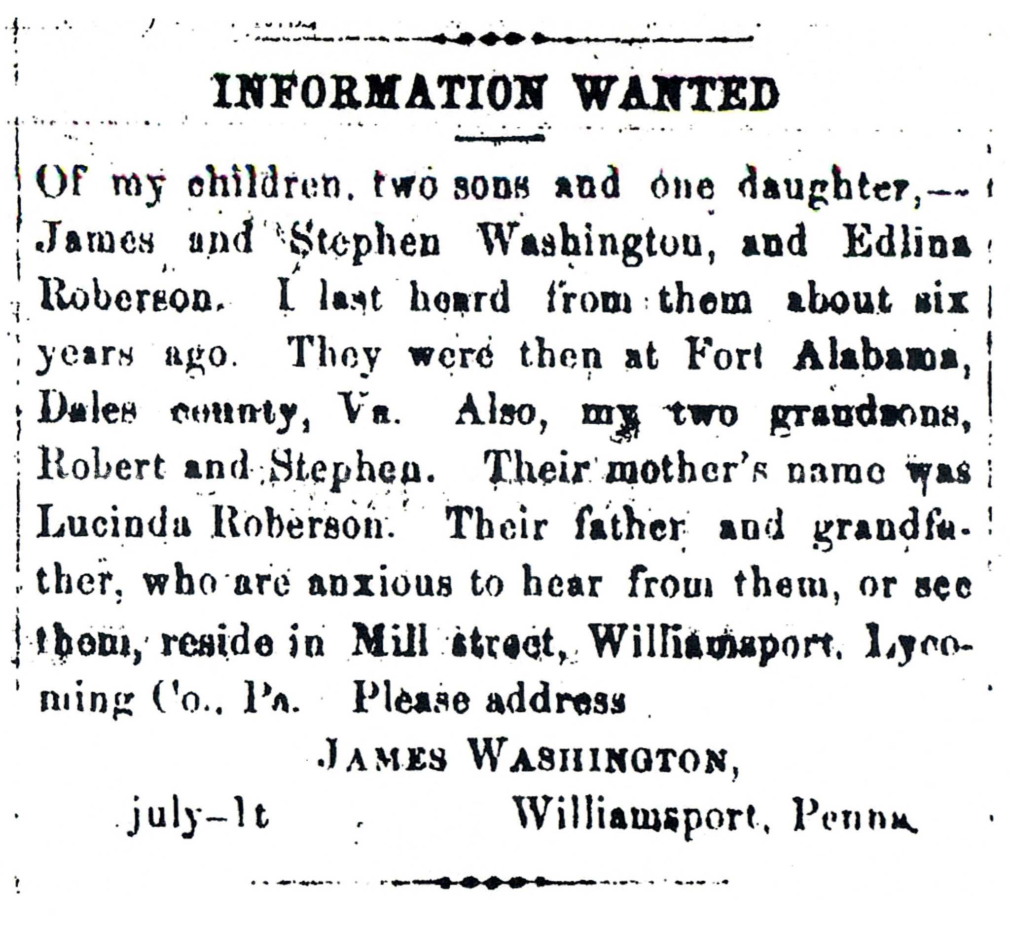 Photograph of Ad from the Christian Recorder