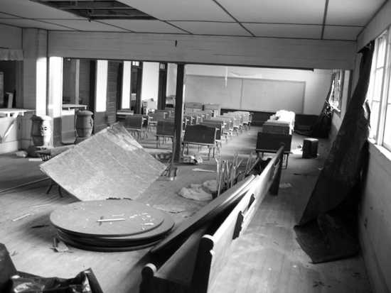 Photograph of Hope School classroom before renovation