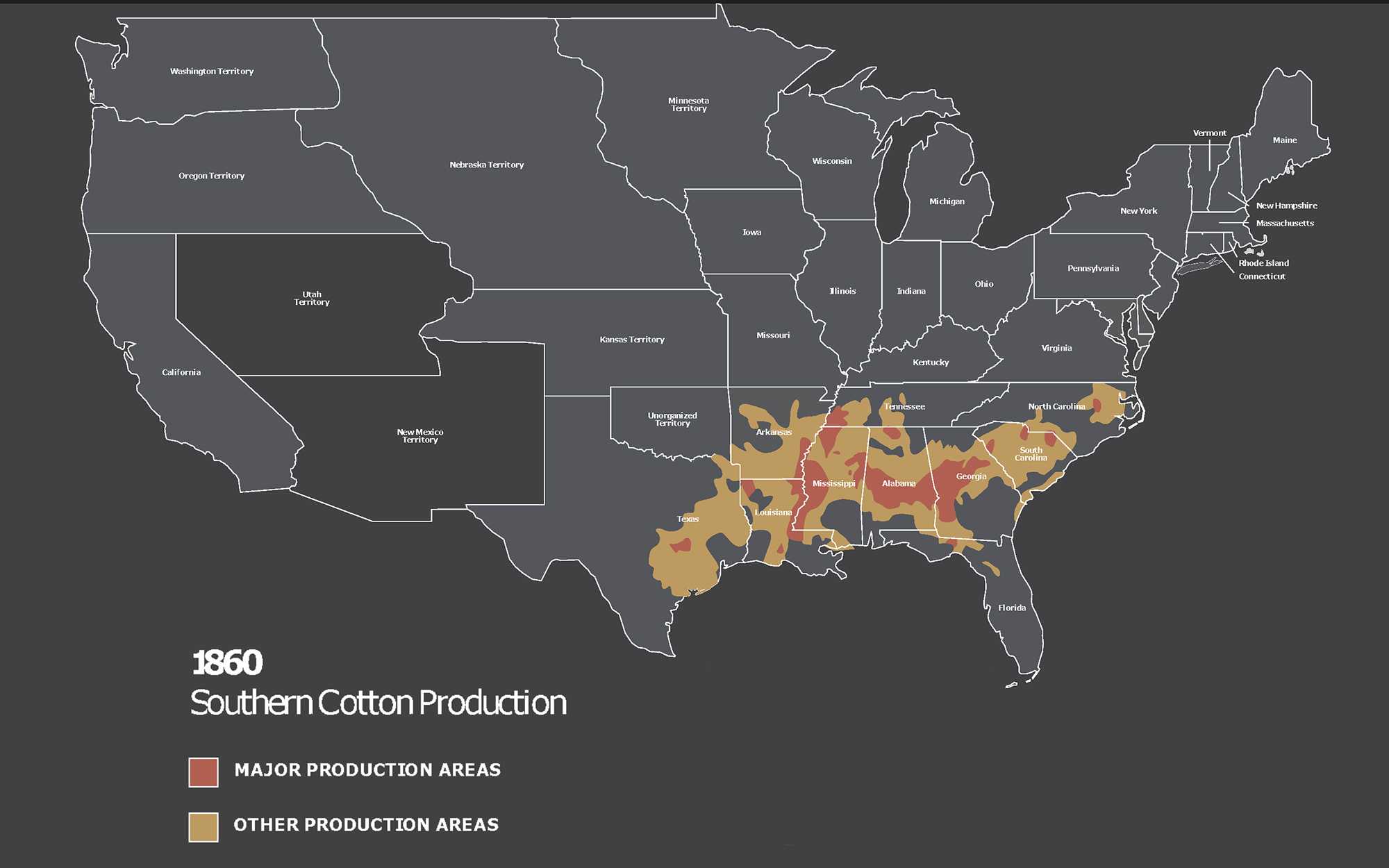 Southern Cotton Production, 1860