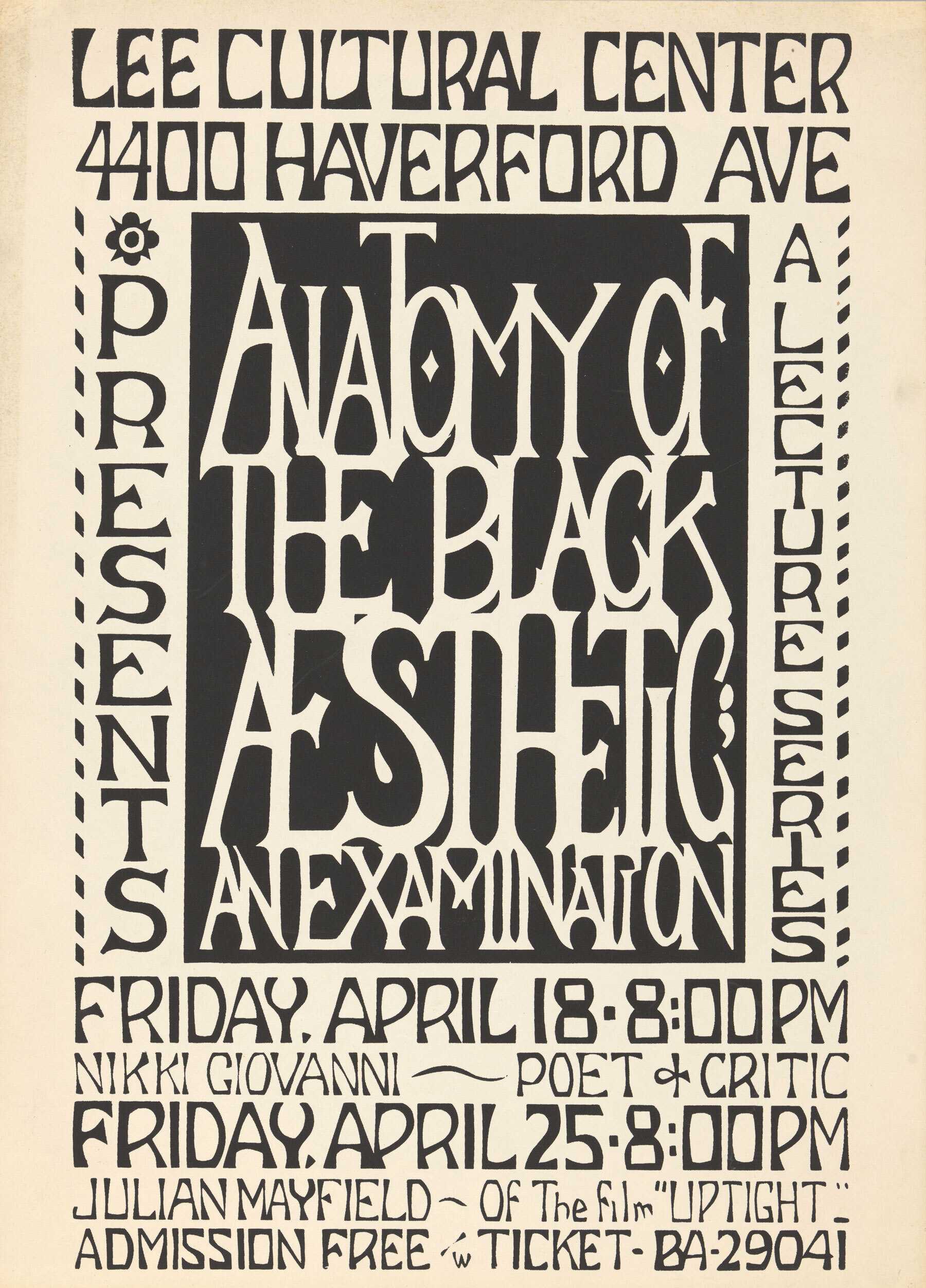 This poster is an advertisement for a lectures series.
