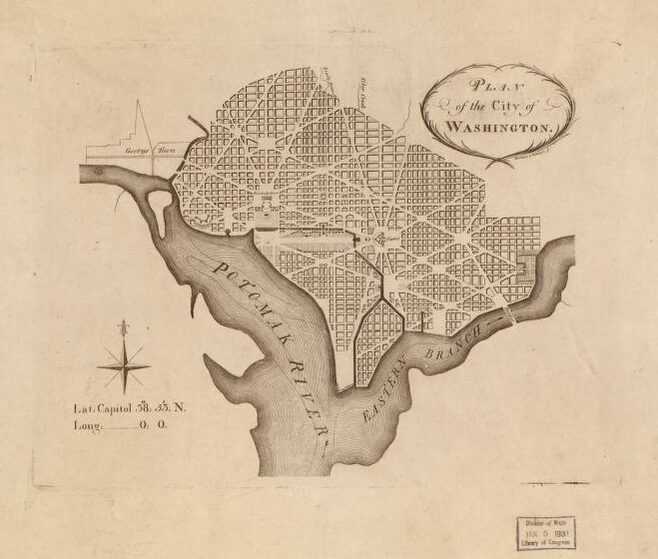 Historic map of Washington, DC