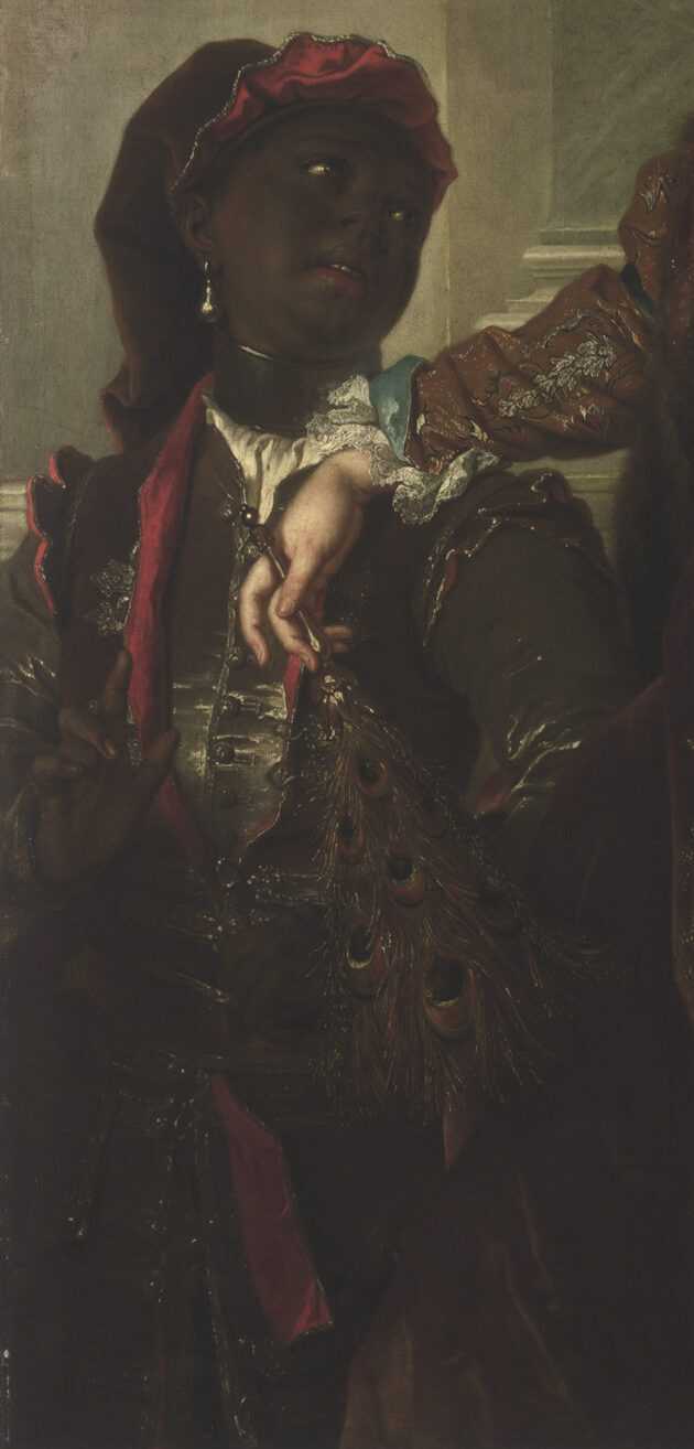 Portrait of Madame Soucarières with an enslaved person
