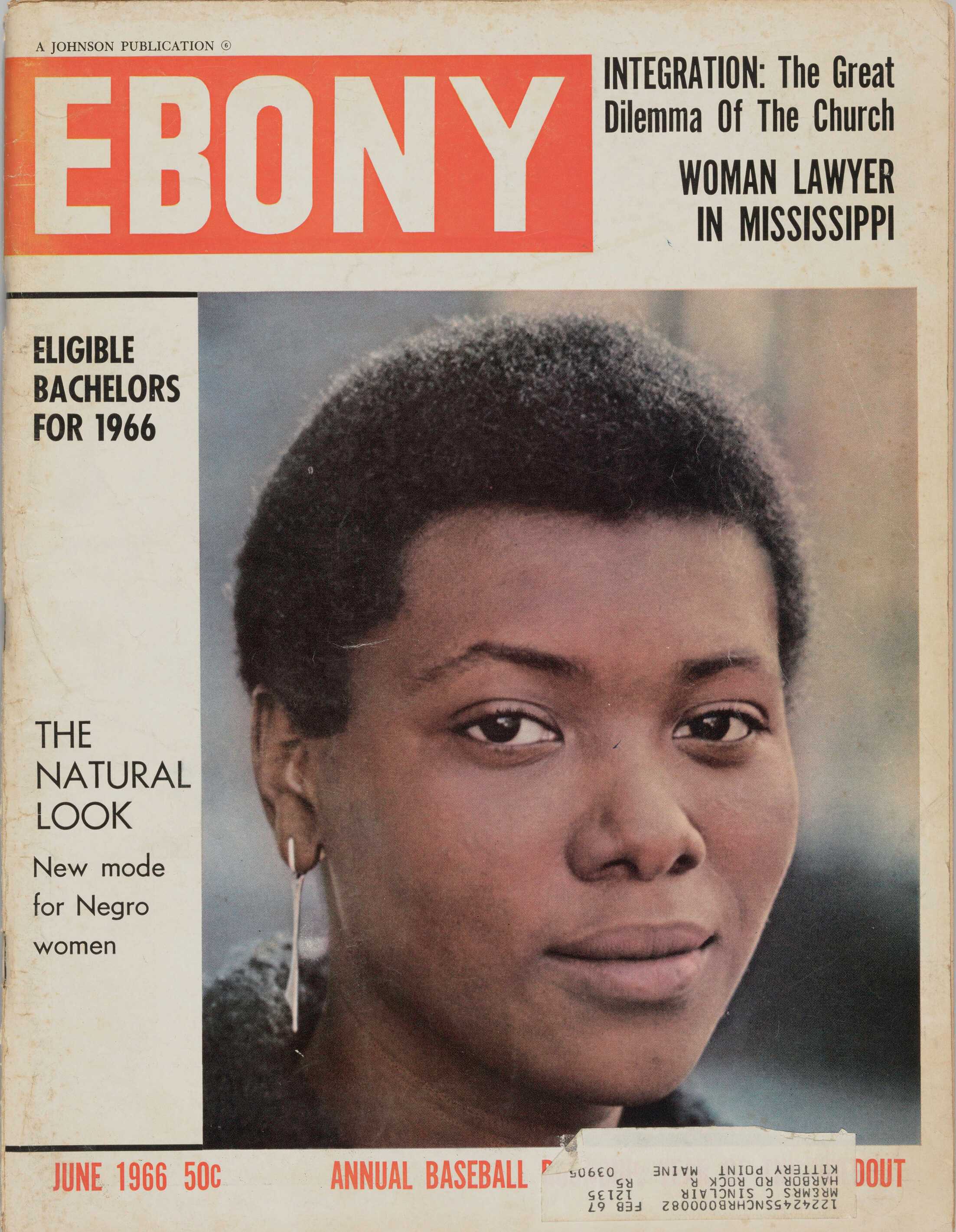 An Ebony magazine, June 1966, featuring the cover article, “The Natural Look: New Mode for Negro Women,” Vol. XXI No. 8.