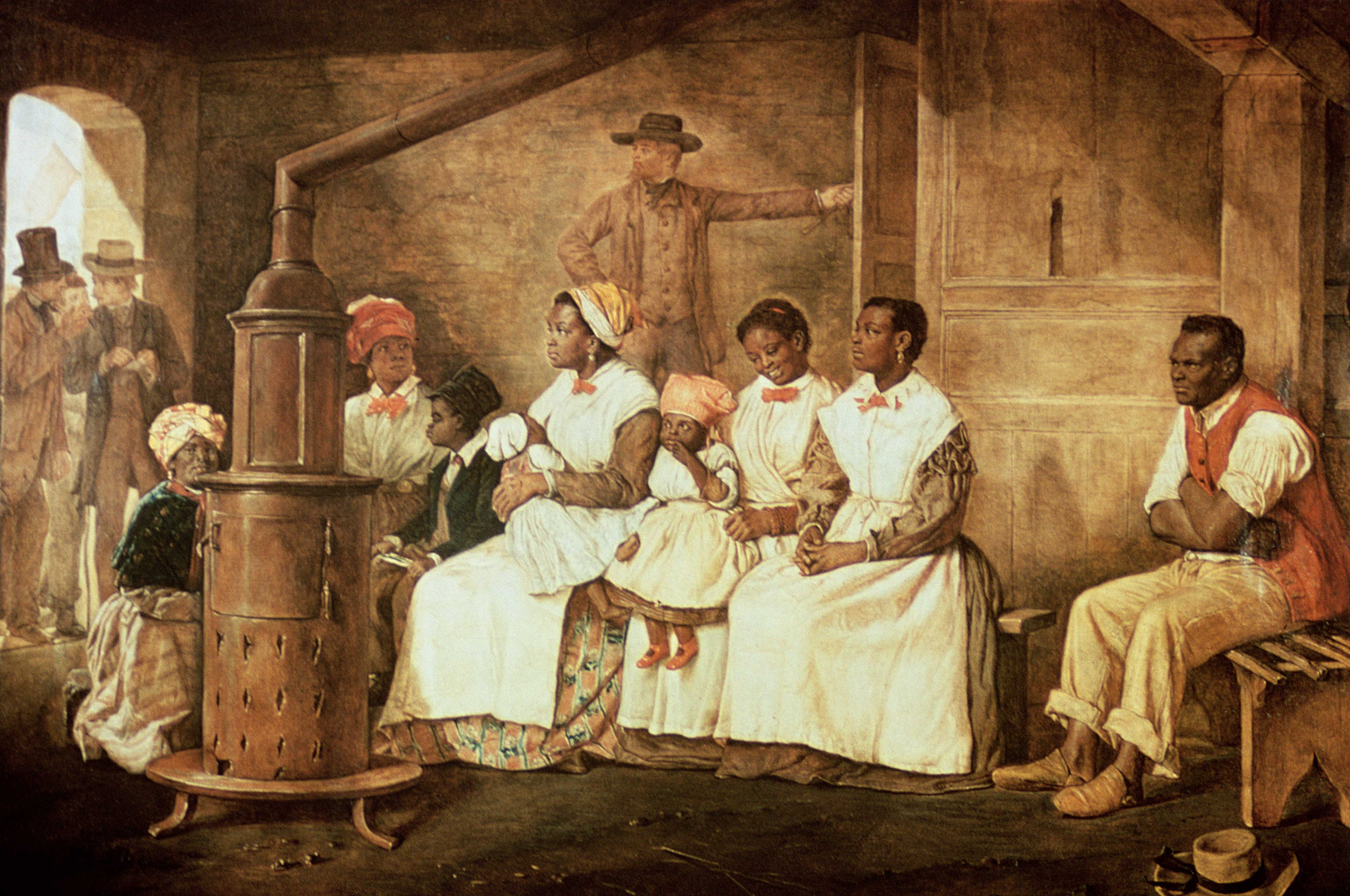 Painting of enslaved Black people