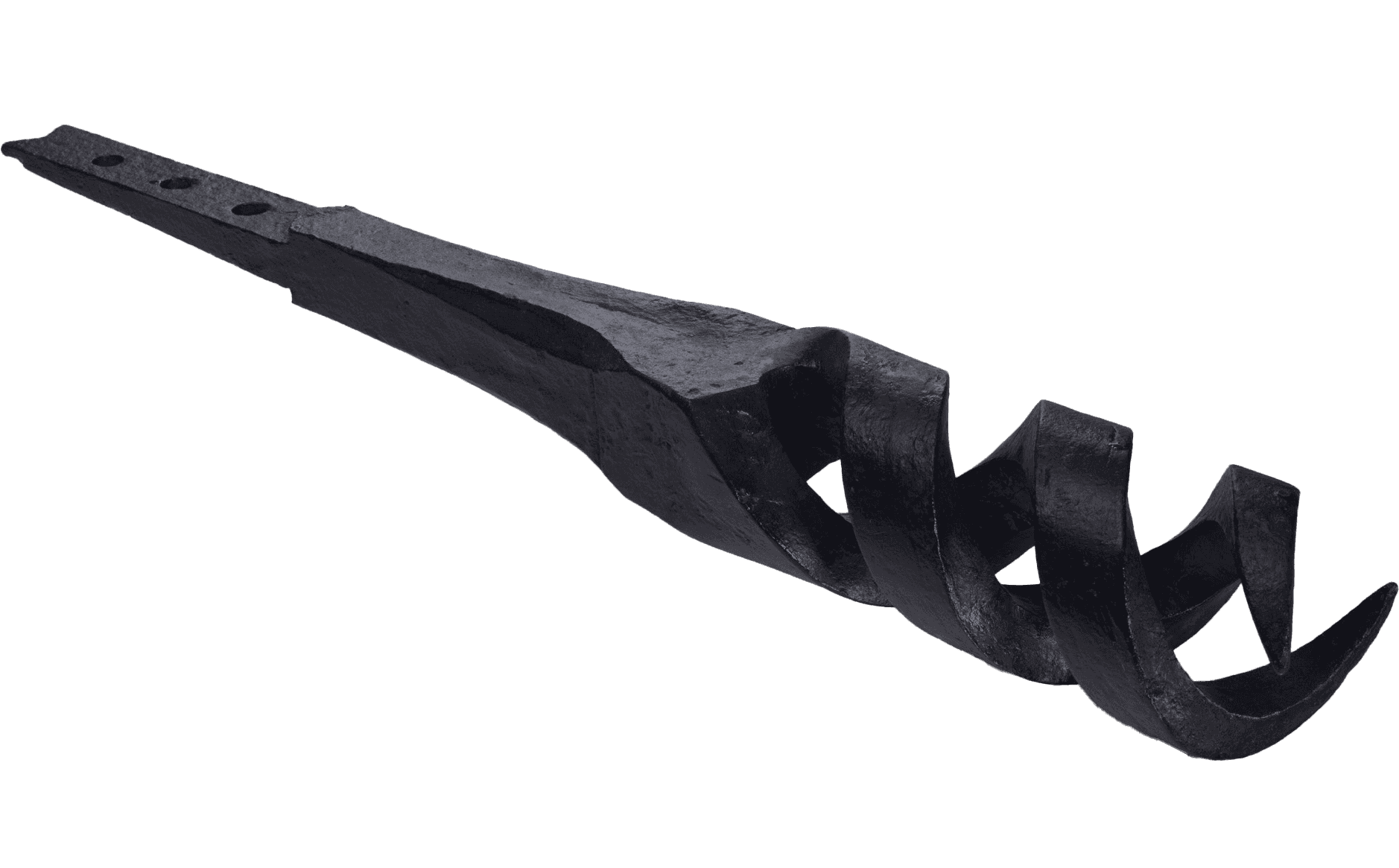 Photograph of Solomon William's double helix drill bit