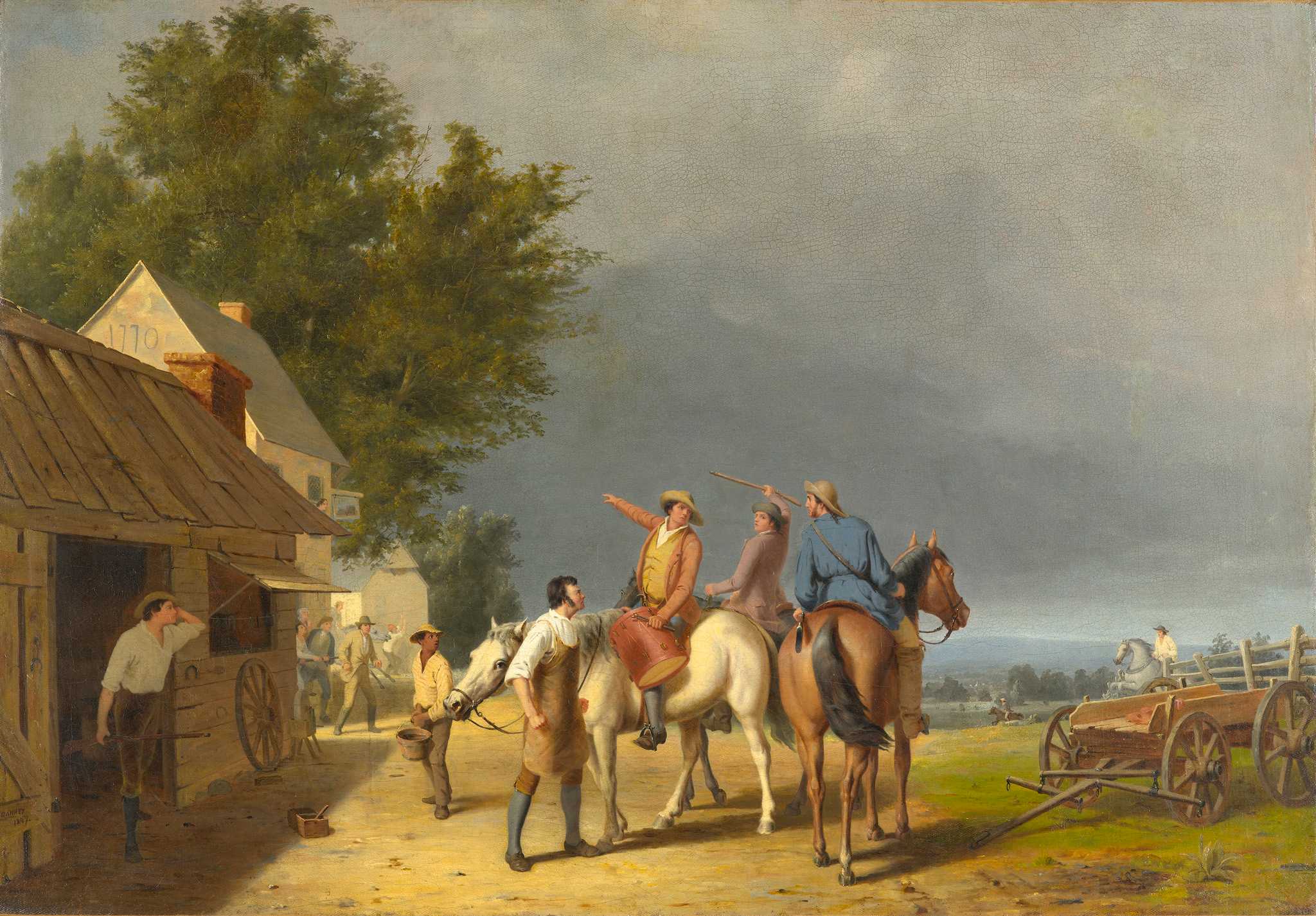 Painting of the First News of the Battle of Lexington