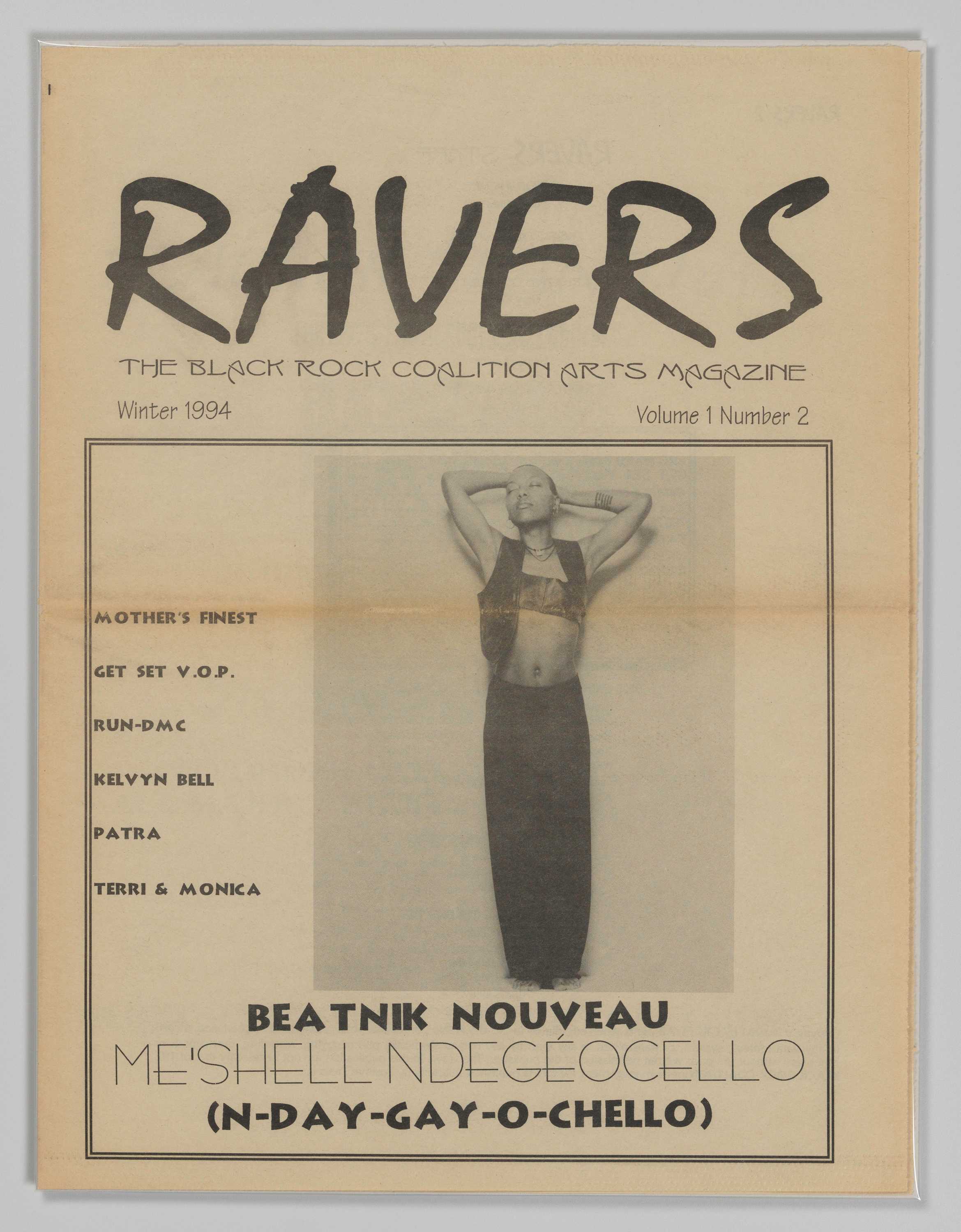 A yellowed page with the "Ravers" title at the top and photo below.