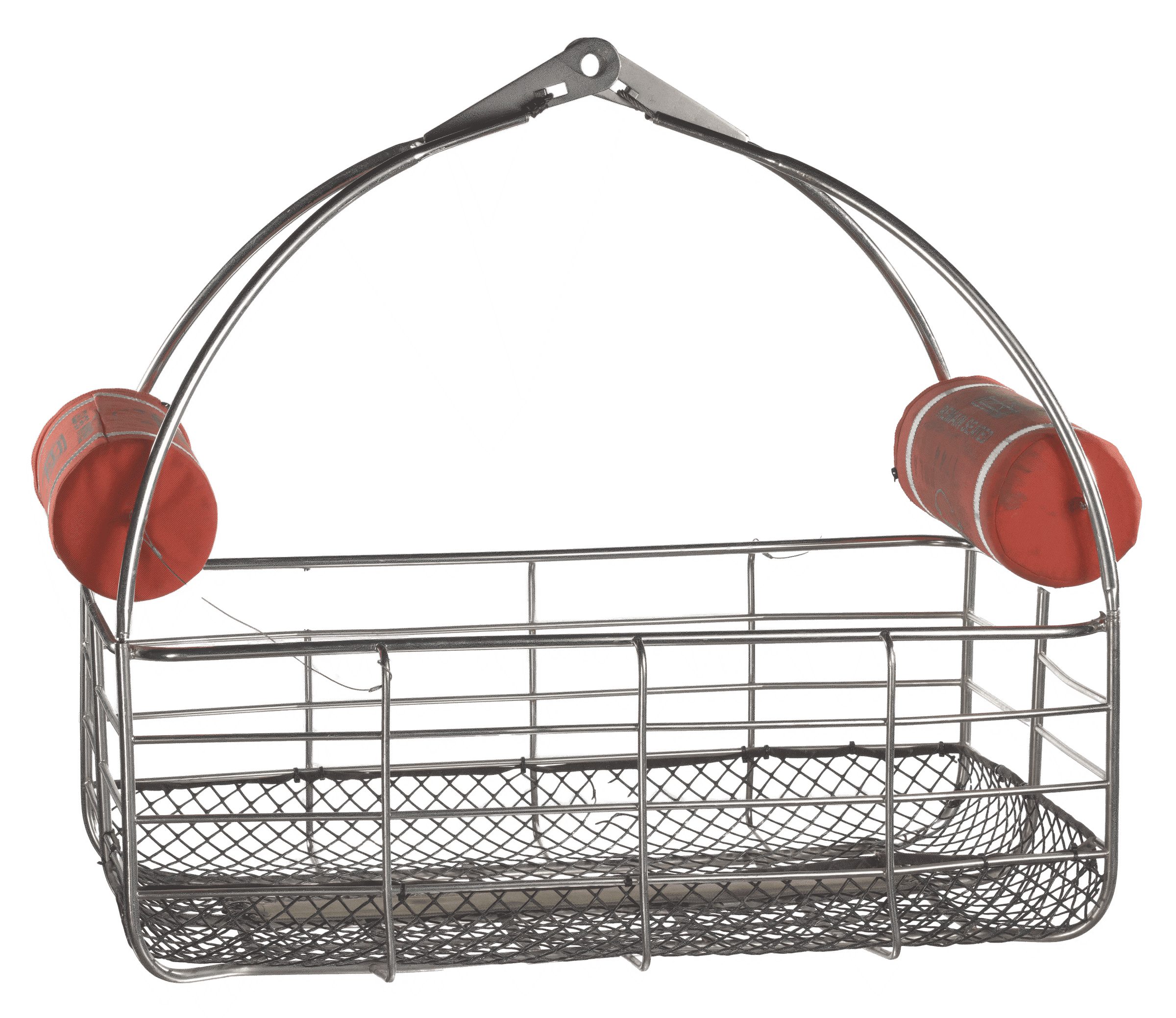 Rescue basket constructed of stainless steel.