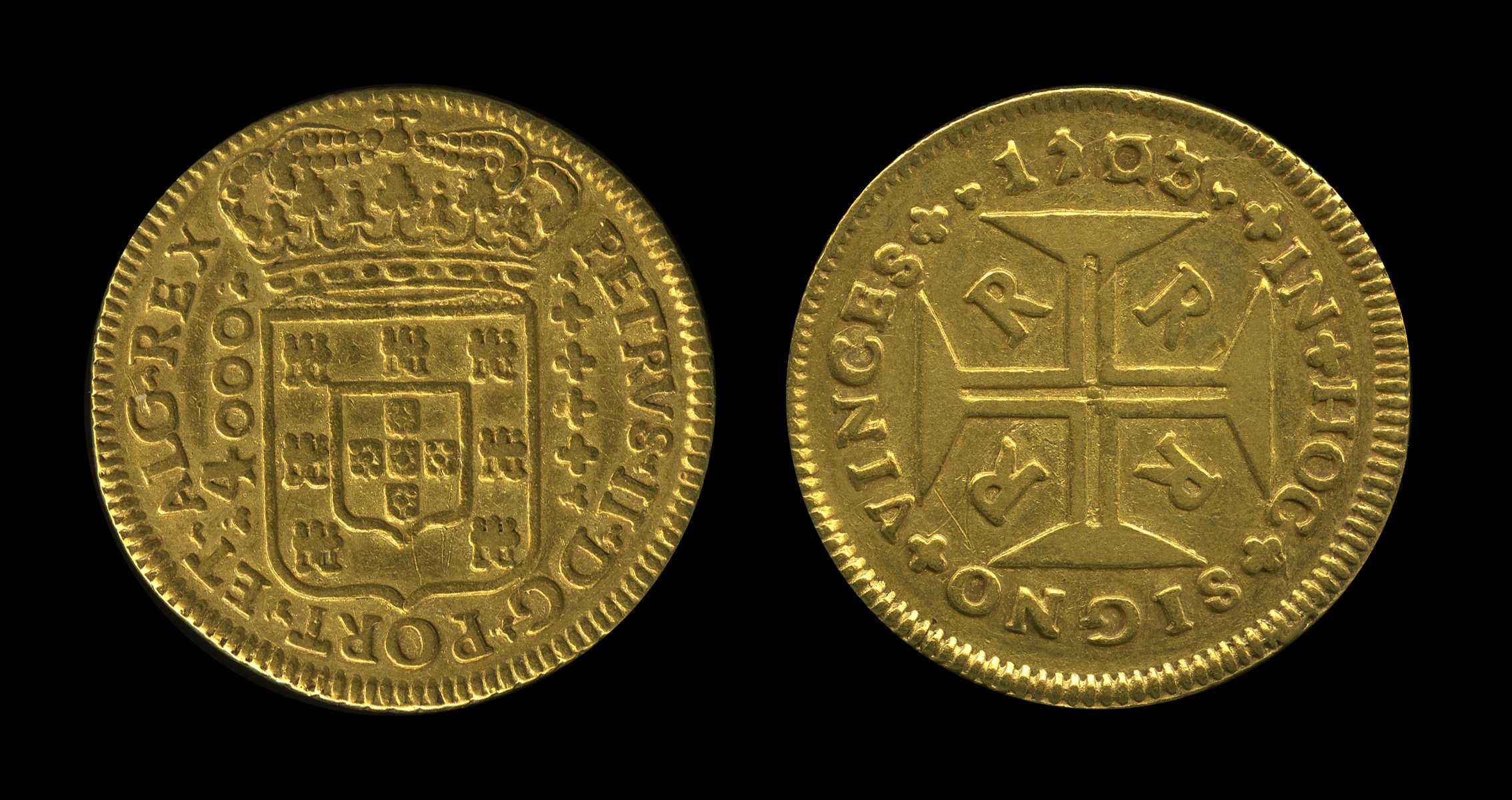 Photograph of gold coin (front and back)