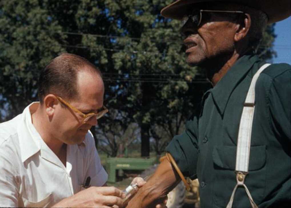 Photograph of Administering "treatment" for the Tuskegee Experiment