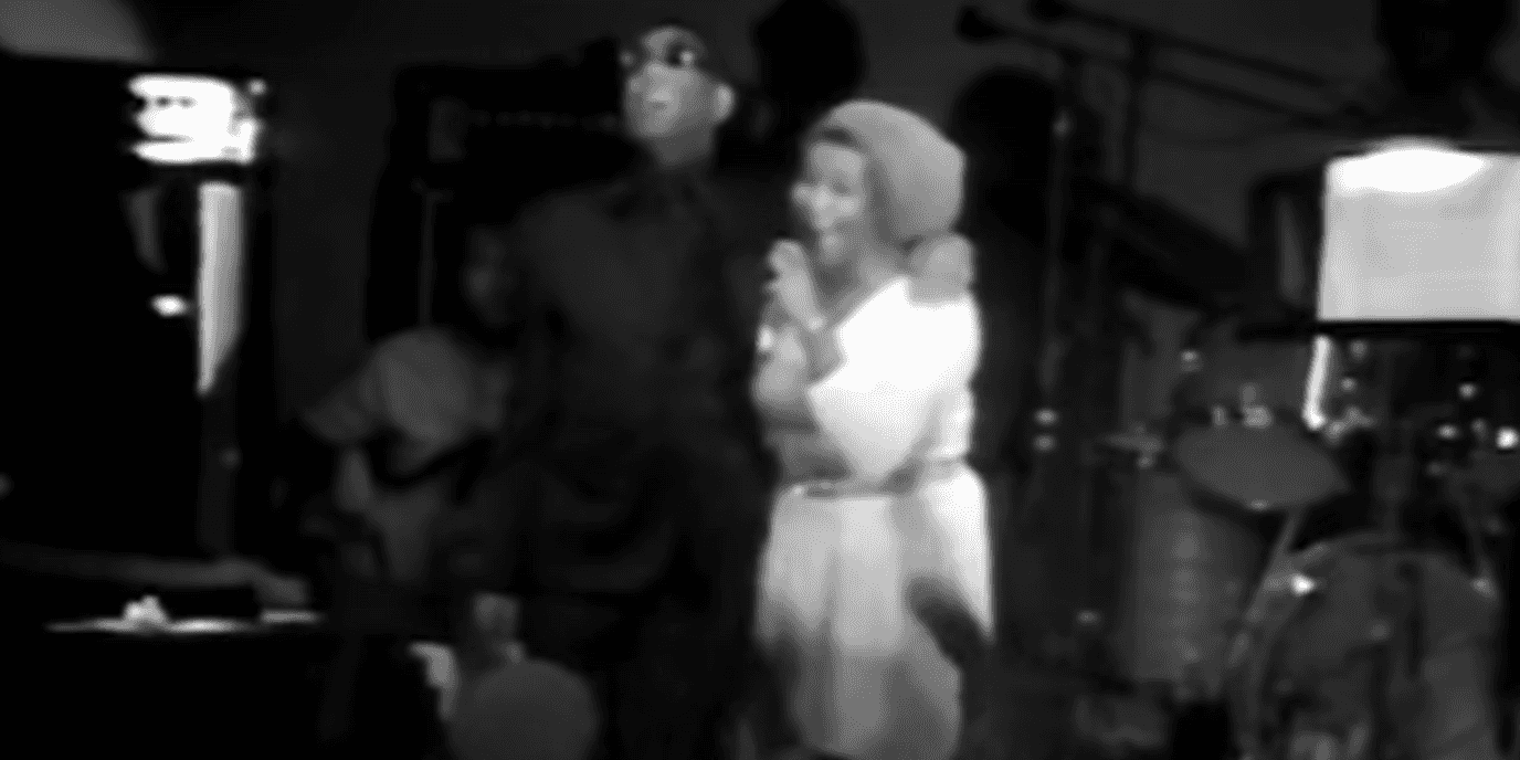 Still image from video of Aretha Franklin performance
