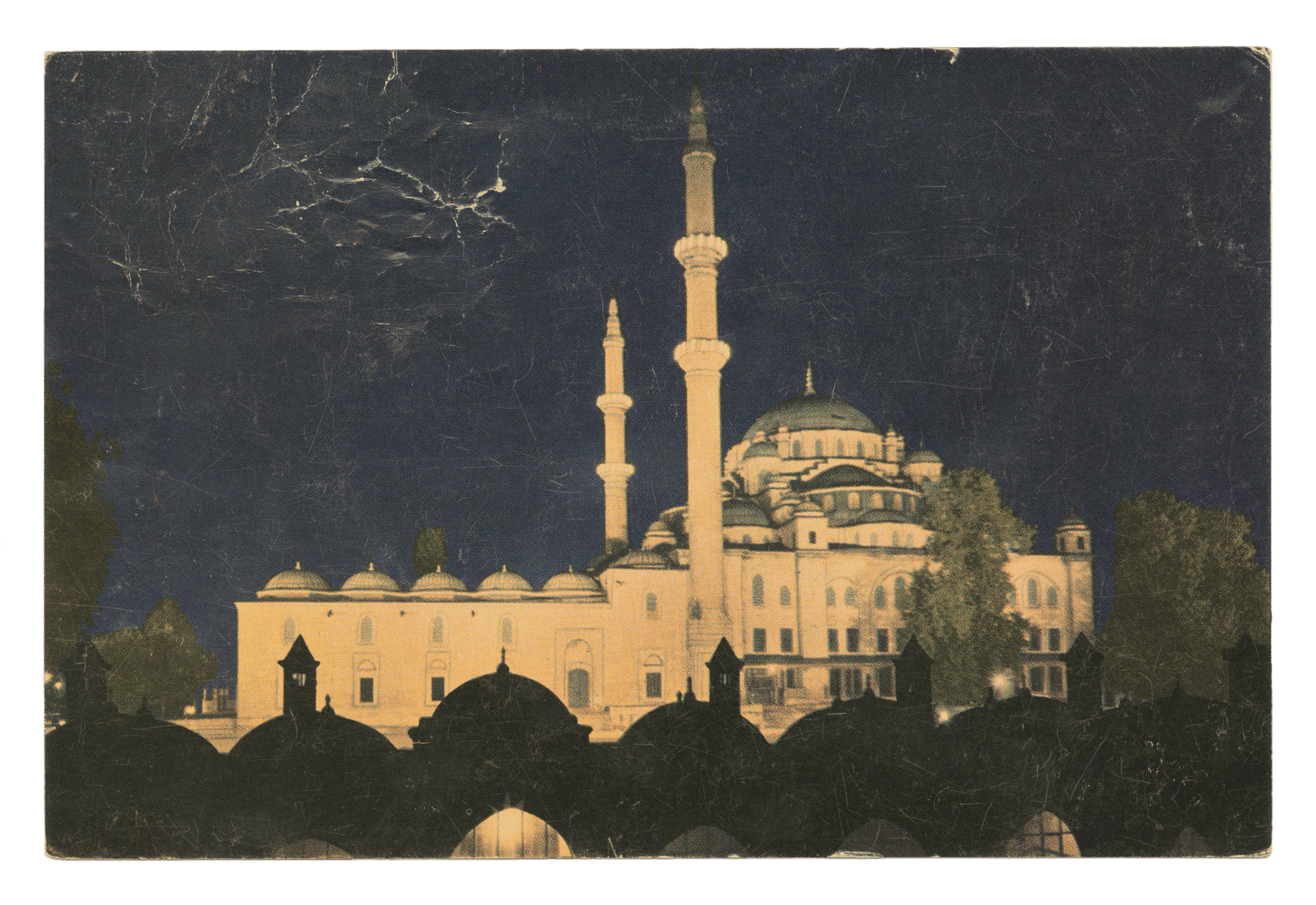 A handwritten postcard from James Baldwin to his sister, Paula Baldwin in which James tells his sister that he has "got some rest, gained some weight, [and is] ready to start again." The front of the postcard depicts the Fatih Mosque in Istanbul.