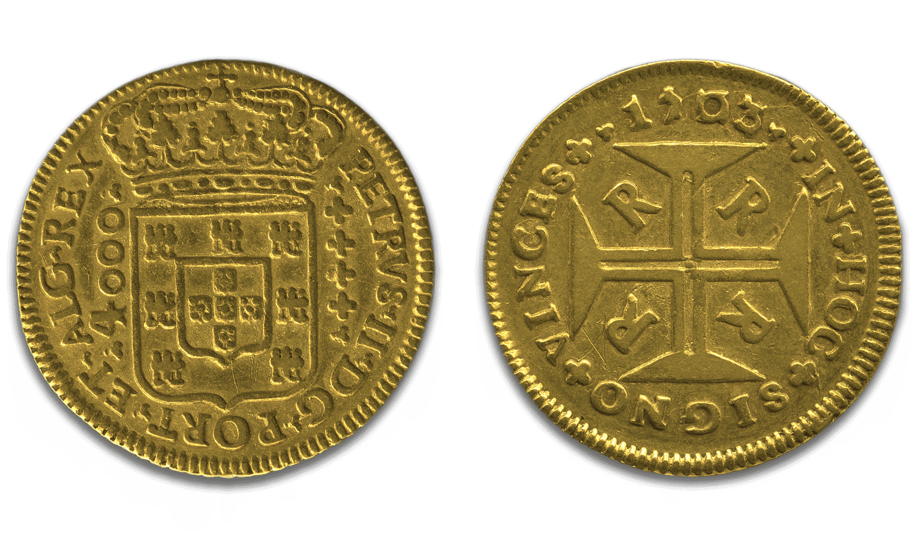 Photograph of gold coin (front and back)