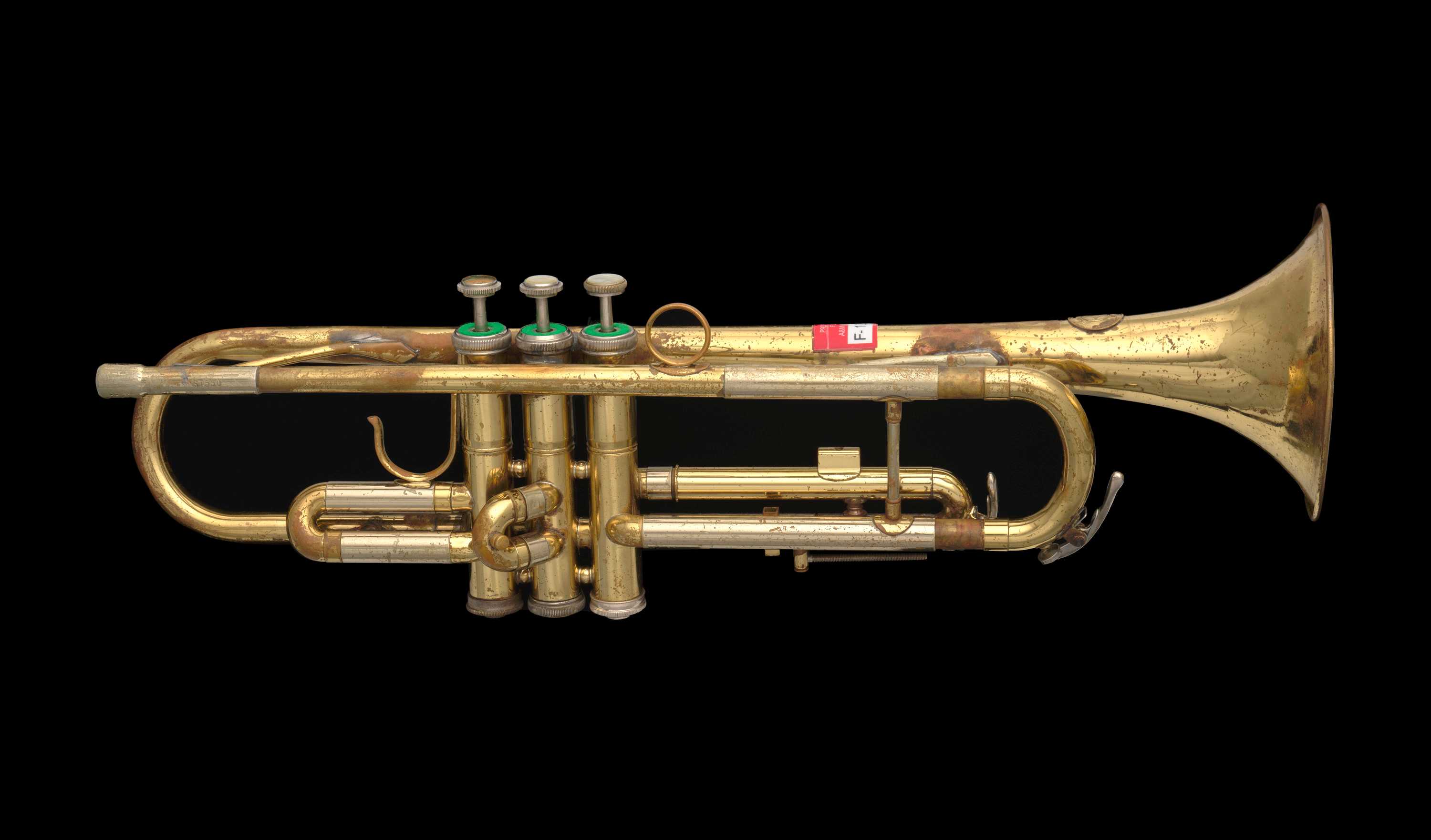 A Holton B-flat trumpet used by the Florida A&M University Marching Band.
