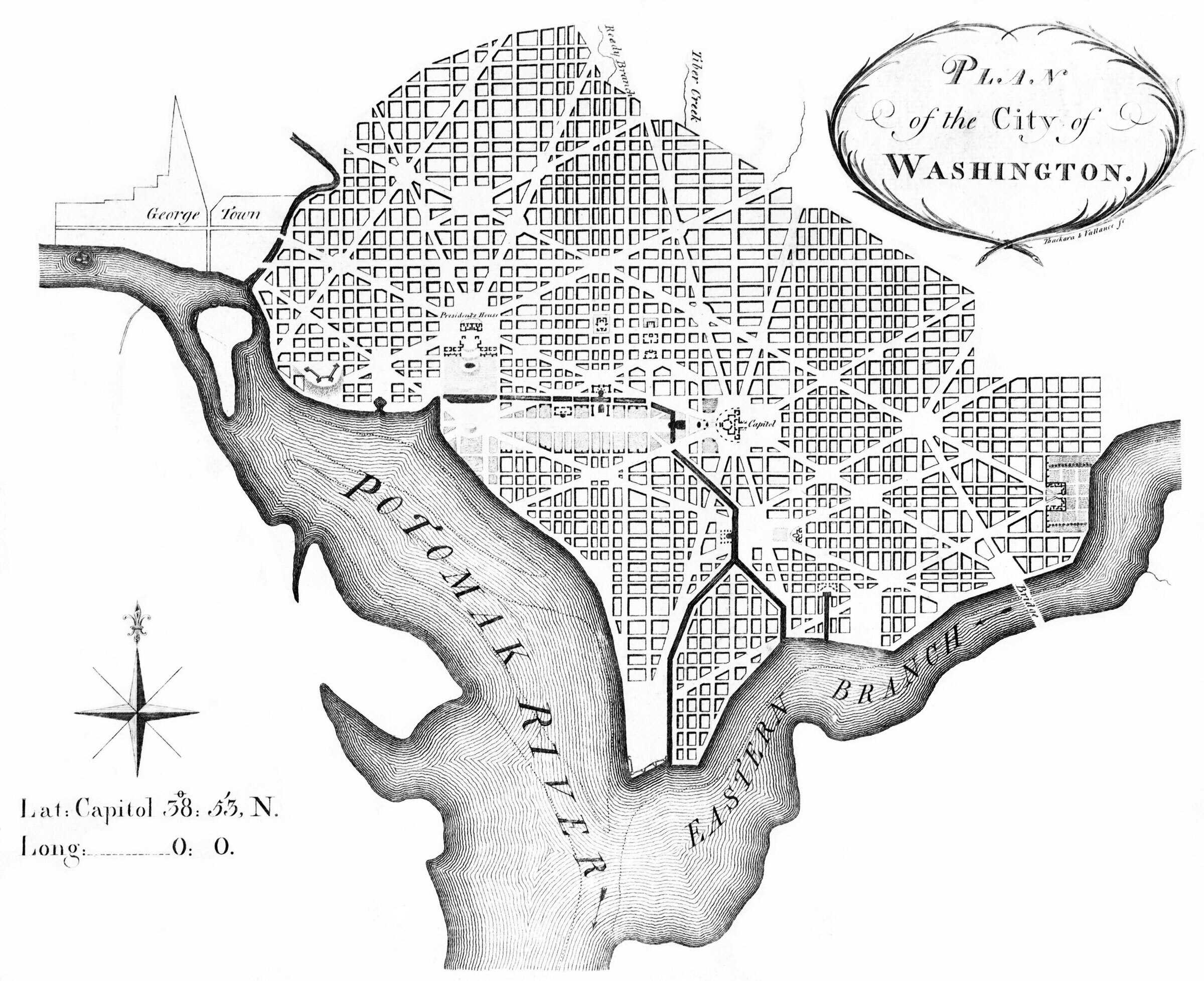 Historic map of Washington, DC