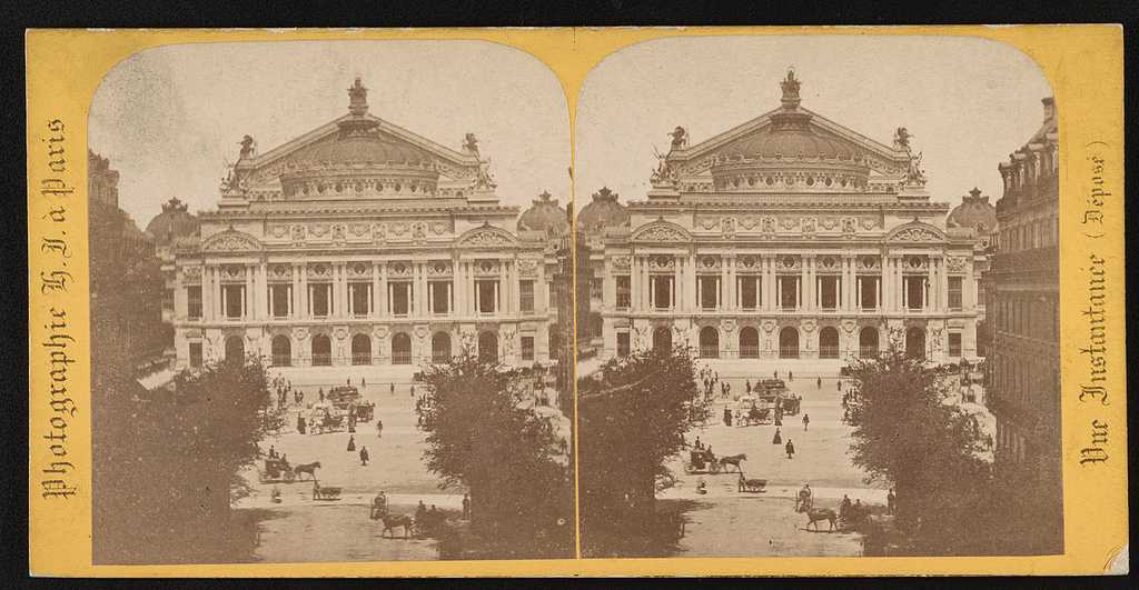 Black and white photograph of Paris Opera House