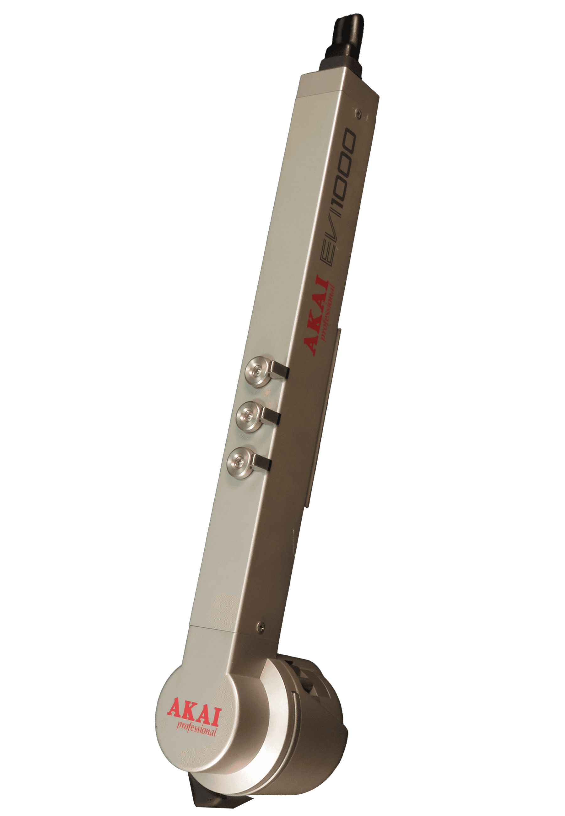 The Electric Valve has a long handle and a rounded end. There are three buttons in the middle of the handle.