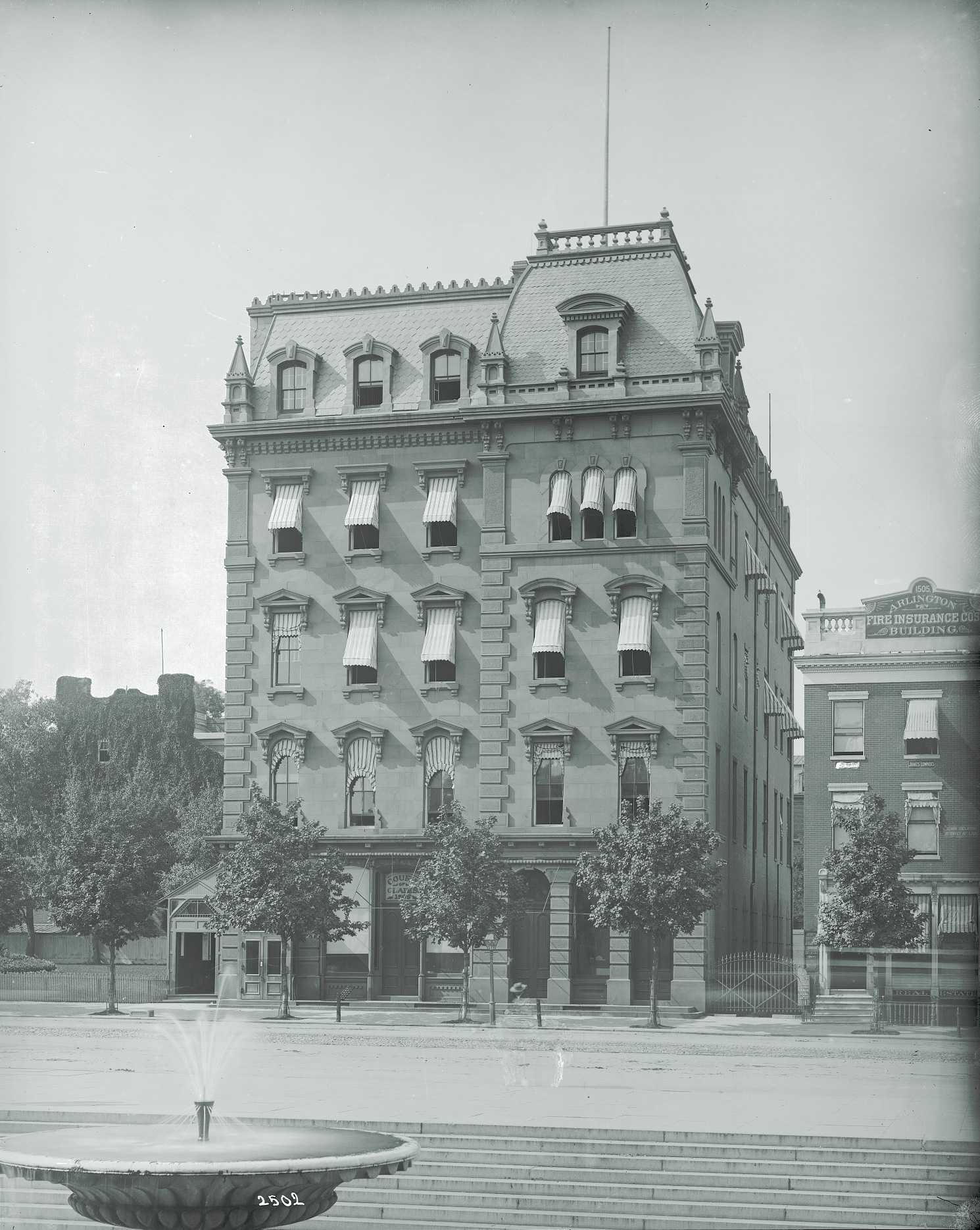 A black and white photograph of Freedman’s Savings and Trust Company building in Washington, D.C.