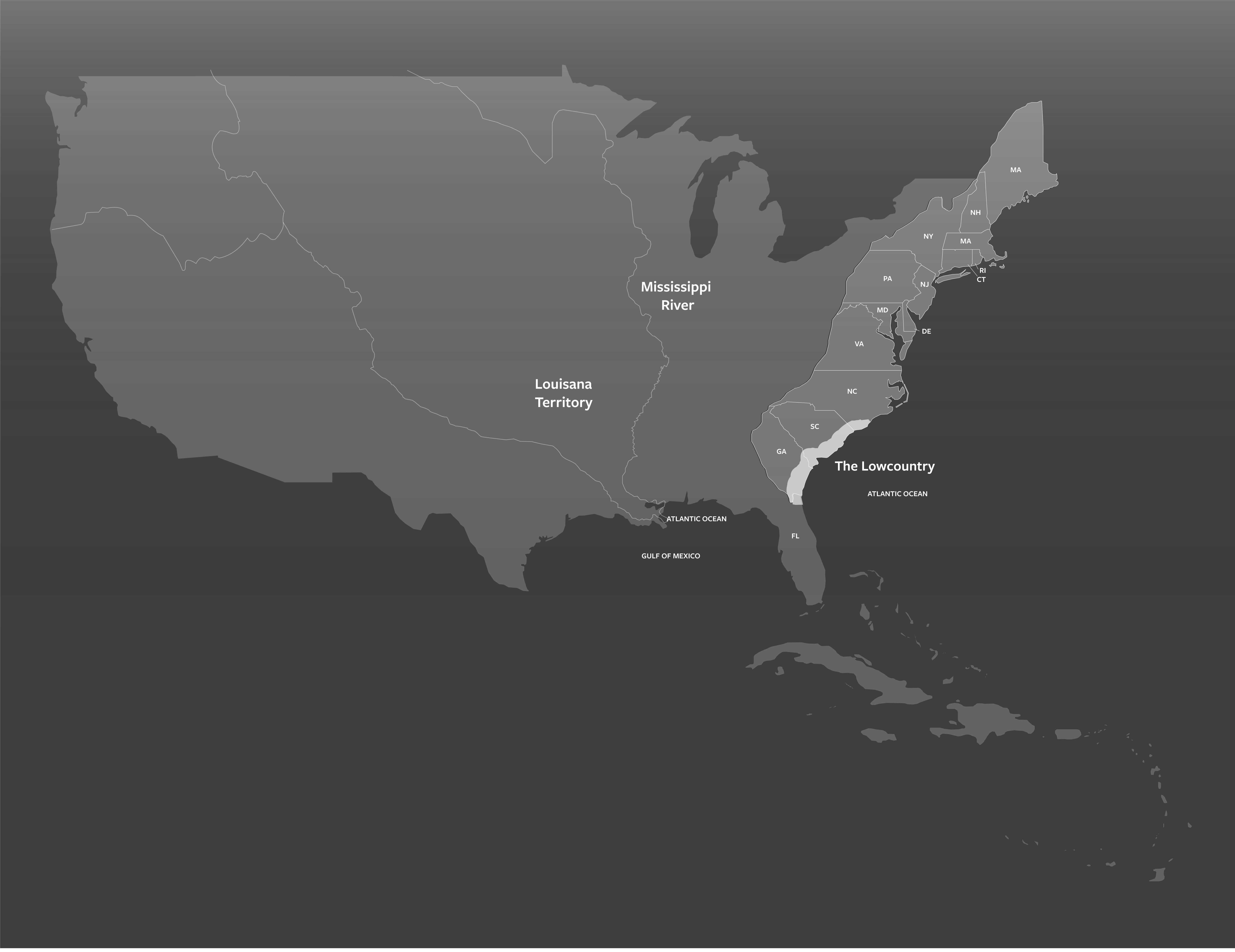 Map of the Lowcountry Region