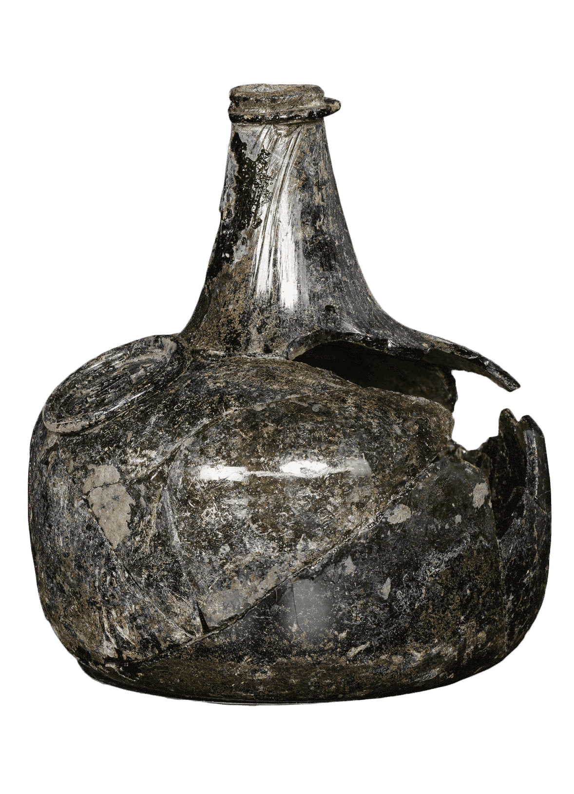 Photograph of a wine bottle found at "Bacon's Castle"