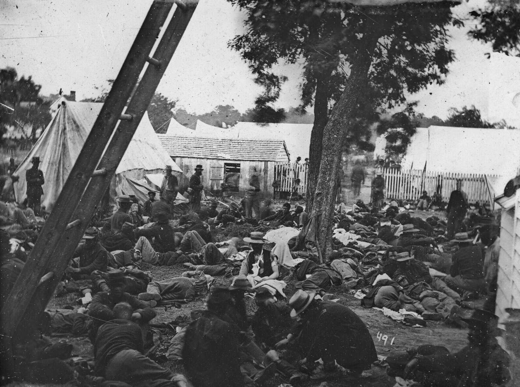 Photograph of dead Civil War soldiers