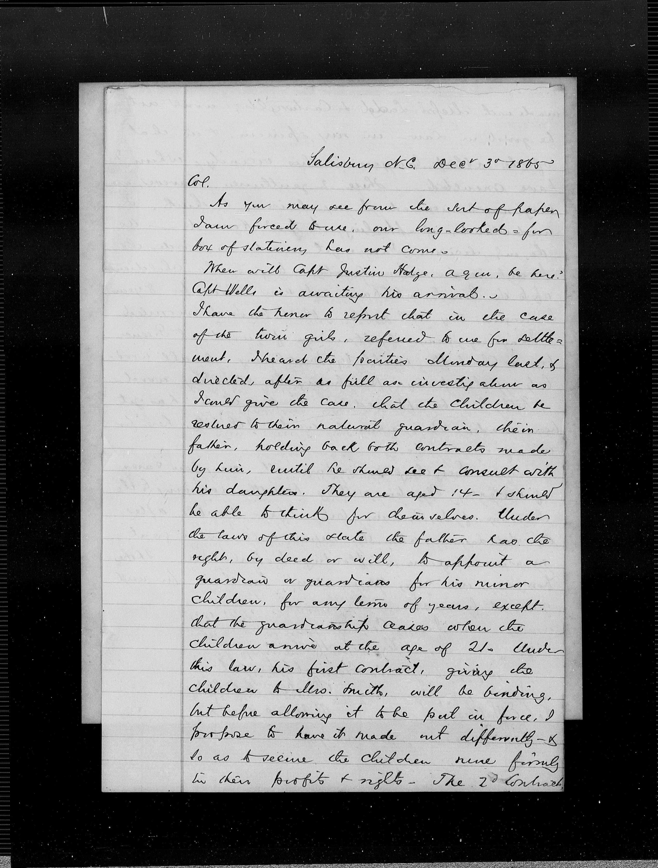 Image of handwritten letter