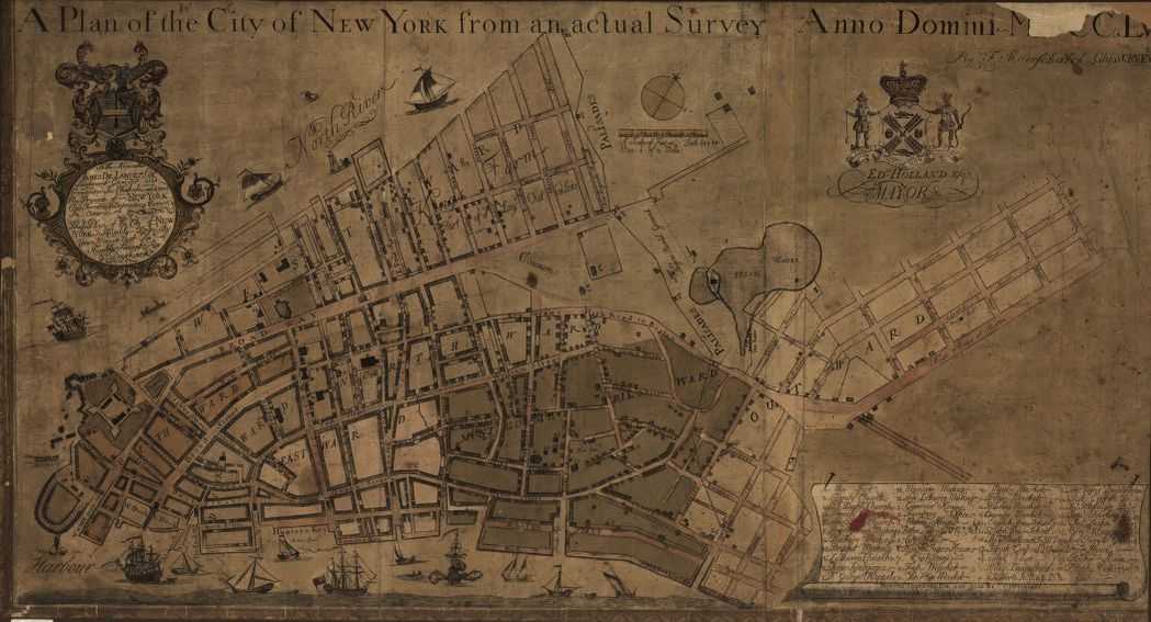 Map of city plan for New York