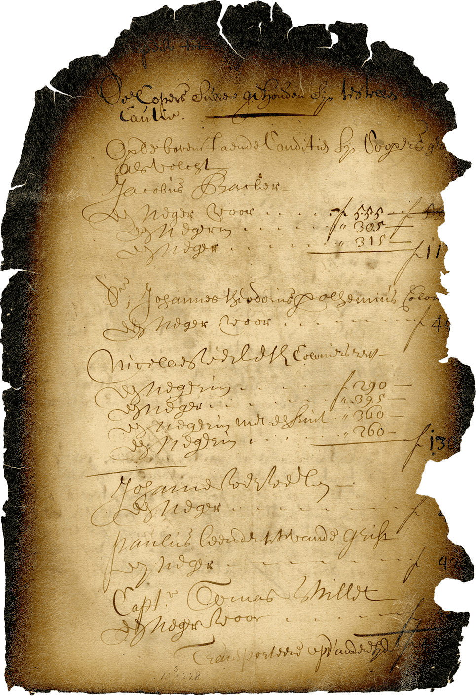 Photograph of a Slave Receipt
